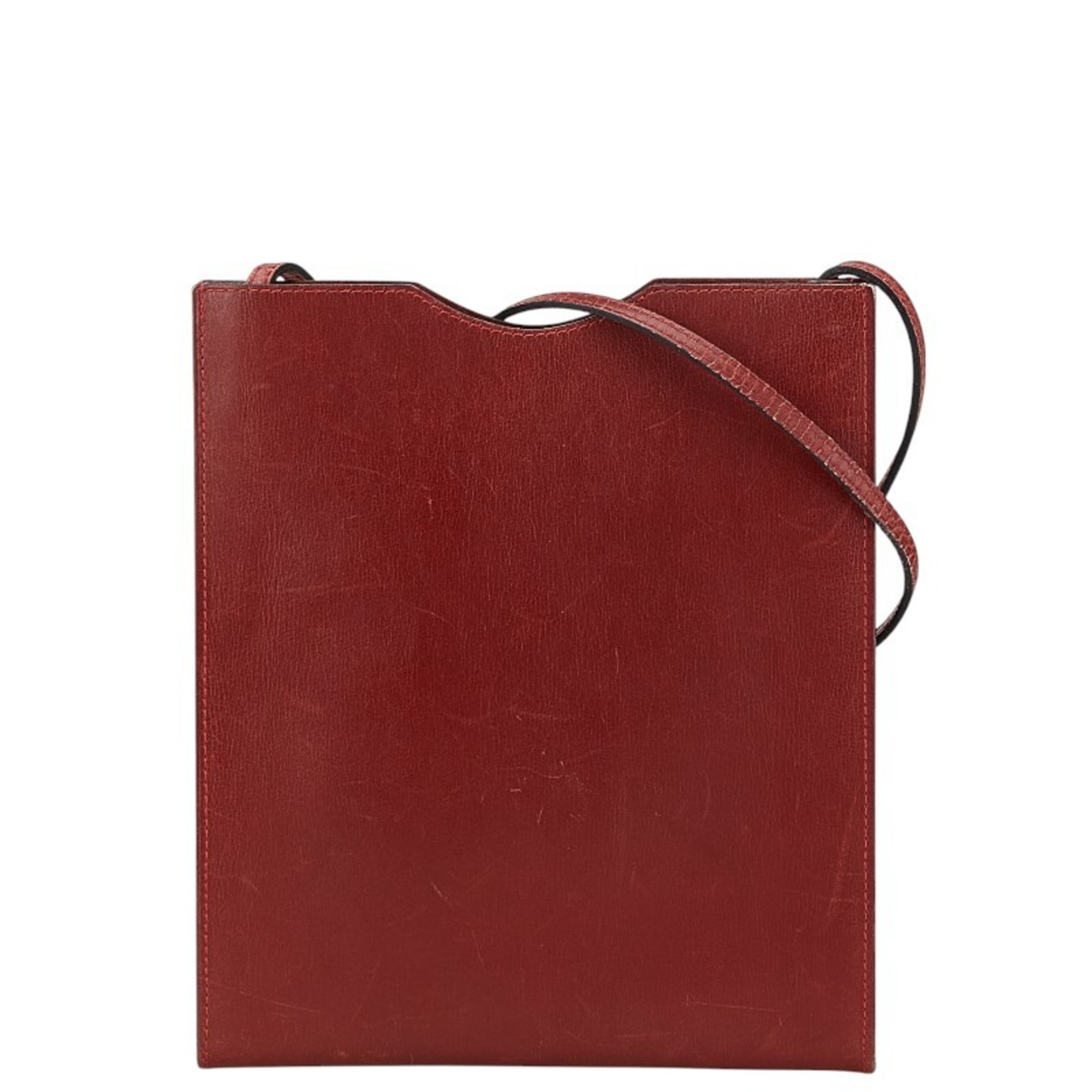 Hermes Onimetou Shoulder Bag Bordeaux Red Box Calf Women’s HERMES