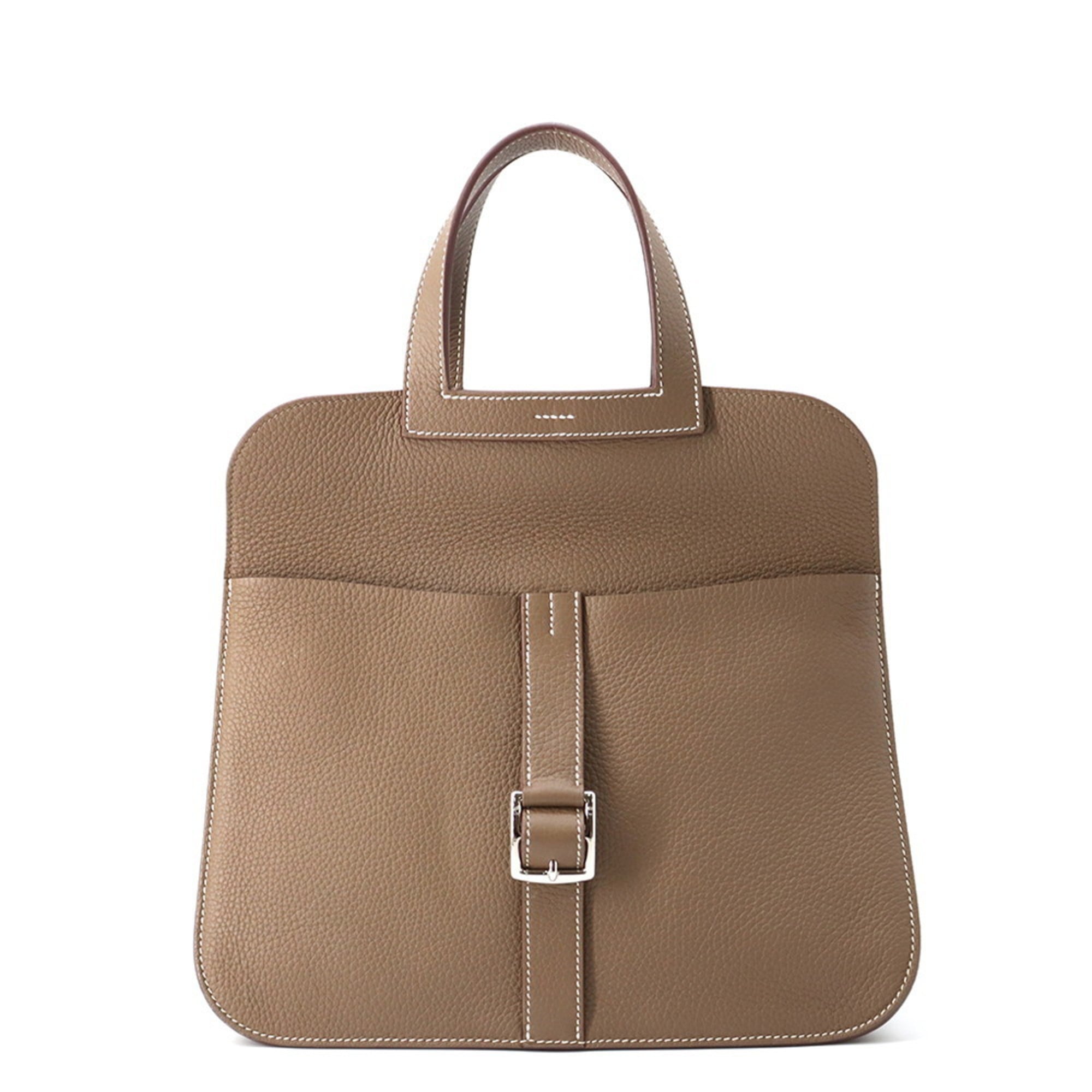 Hermes HermÃ¨s Arzan 31 Handbag, Etoupe, Taurillon Clemence, B Stamp, 2-Way Shoulder Bag