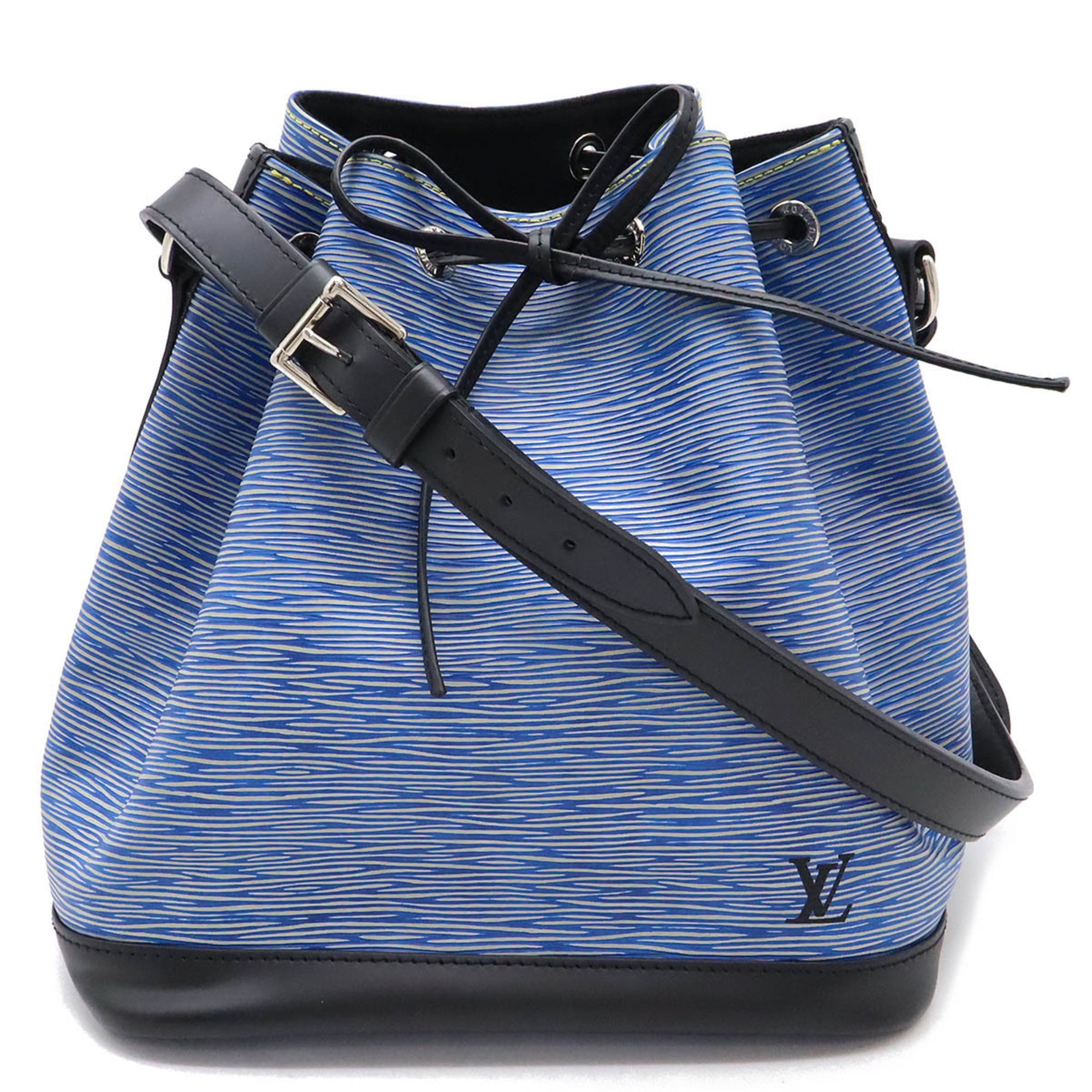 LOUIS VUITTON Louis Vuitton Epi Denim Petit Noe Shoulder Bag Blue Black M54636