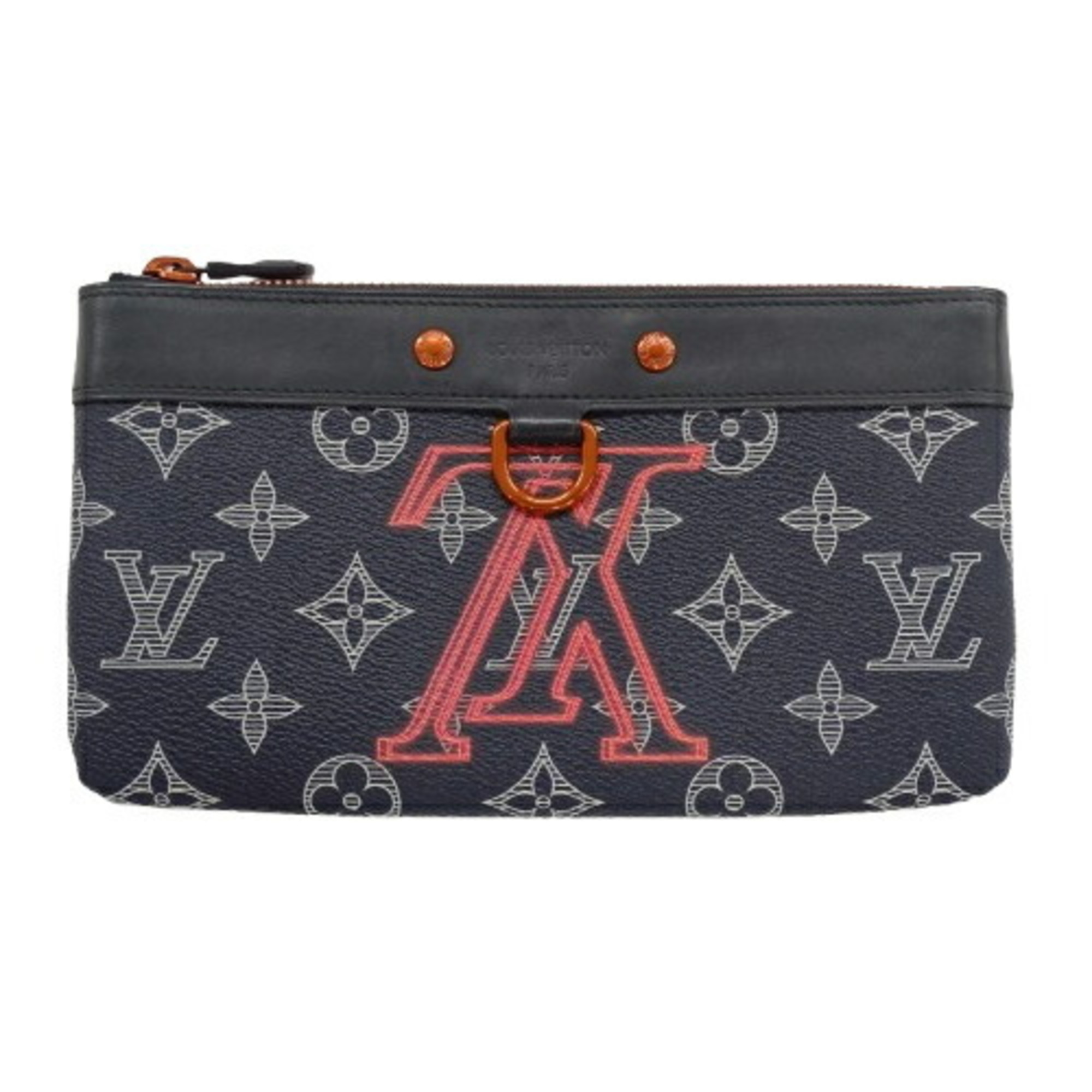 Louis Vuitton LOUIS VUITTON Pouch Monogram Ink Upside Down Women’s Men’s Pochette Apollo PM Navy M62898 SP2118