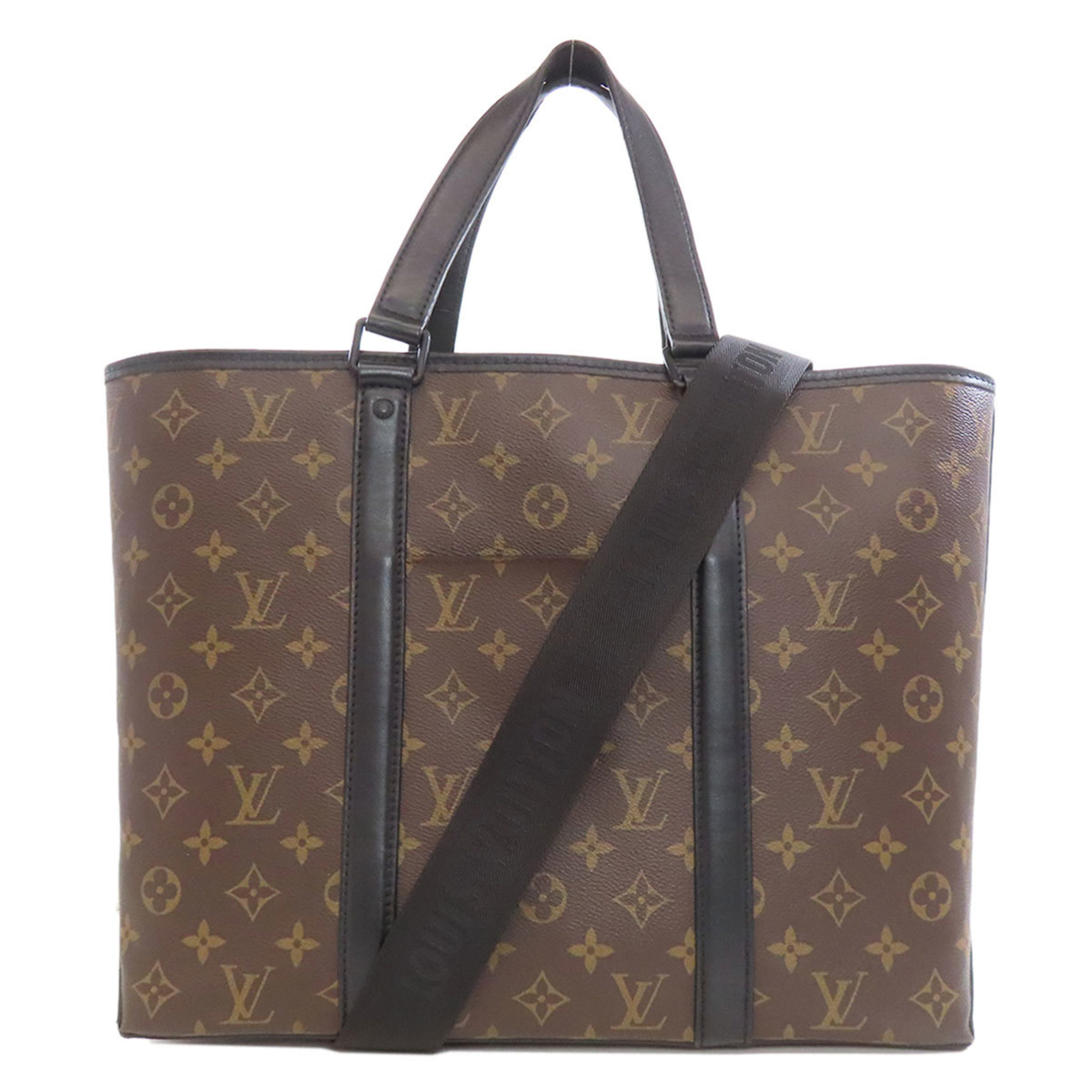 Louis Vuitton M45734 Weekend Tote PM Monogram Macassar Handbag Canvas Women’s LOUIS VUITTON