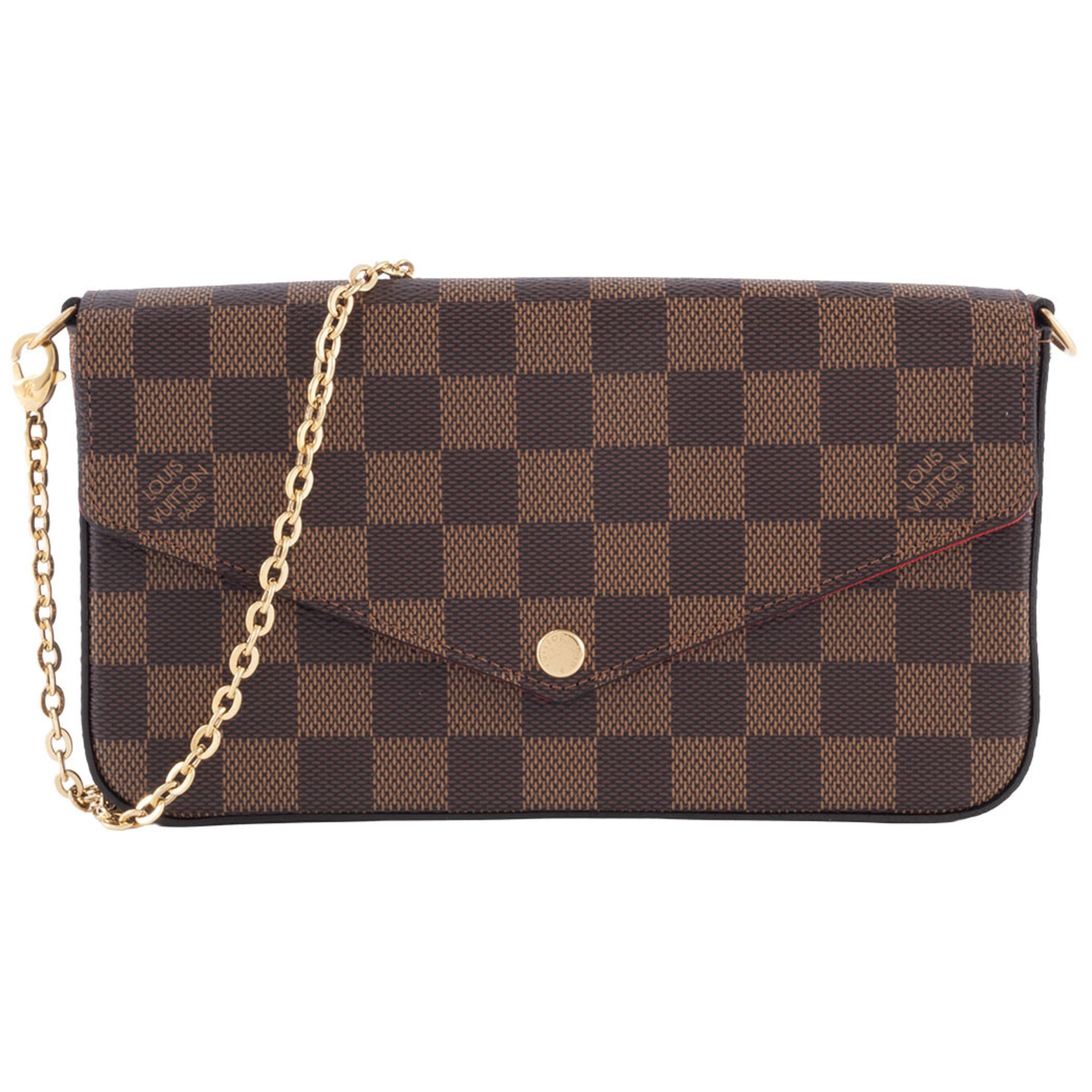 Louis Vuitton Pochette Felicie Shoulder Bag N63032 Damier Ebene Canvas Women’s LOUIS VUITTON