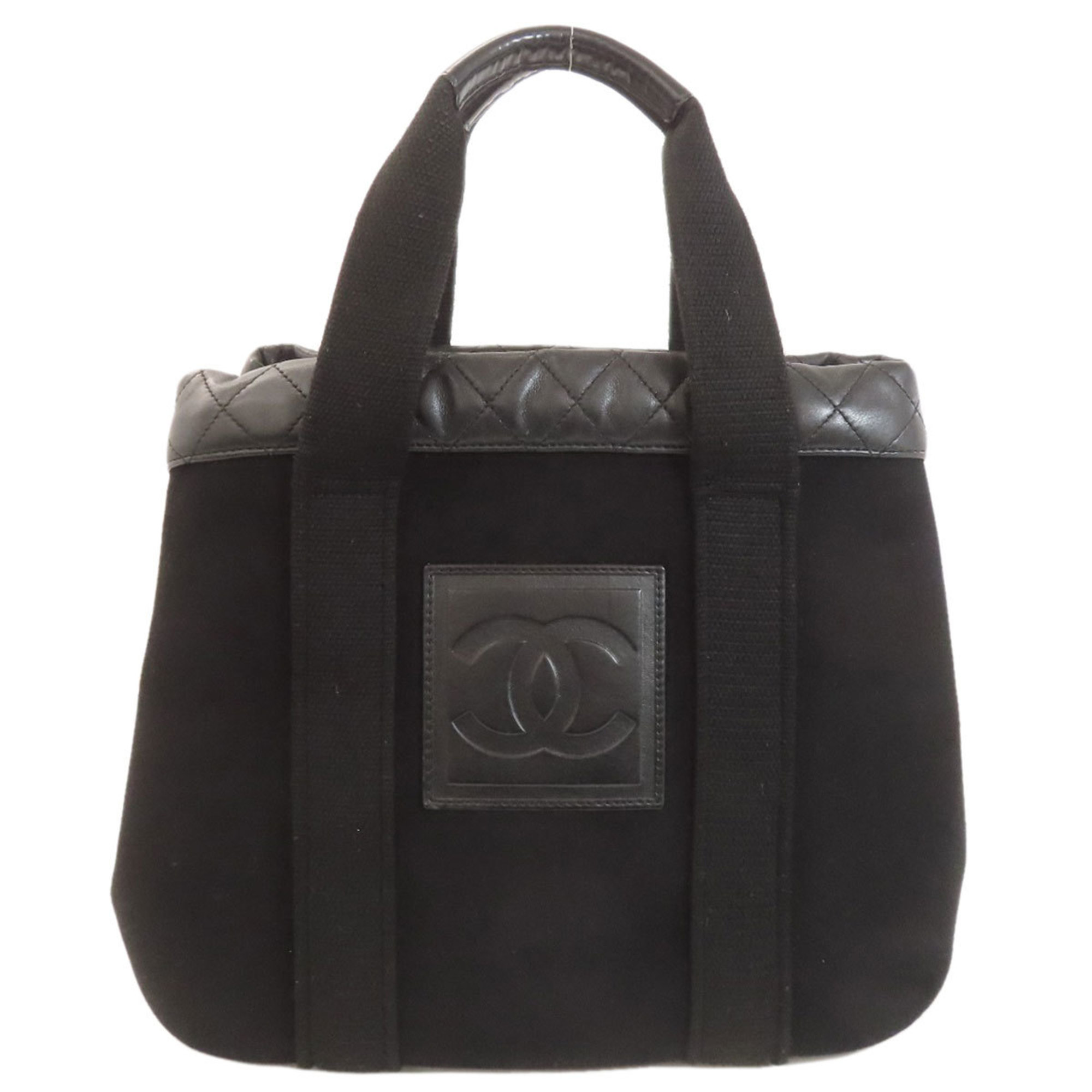 Chanel Sport Line Coco Mark Silver Hardware Handbag Felt/Calf Leather Women’s CHANEL