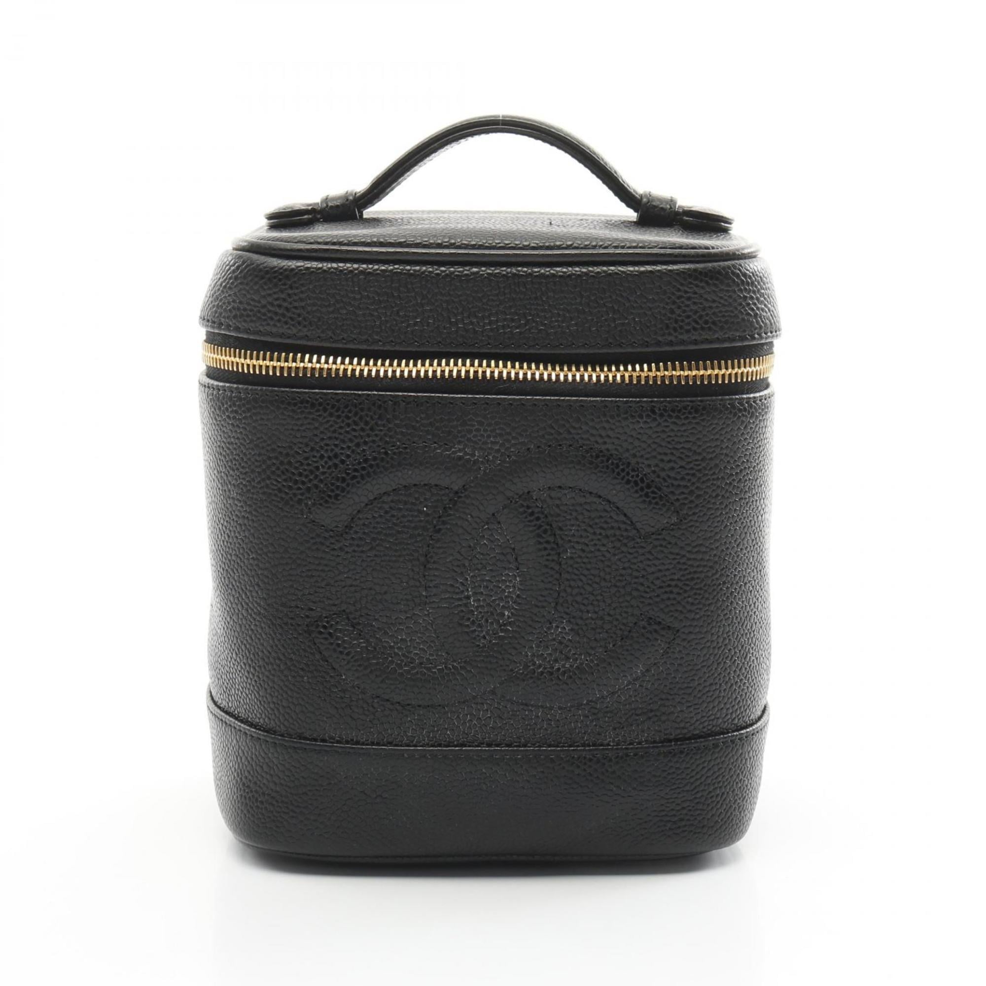 CHANEL Coco Mark Handbag Caviar Skin (Grained Calf) Women’s Black A01998