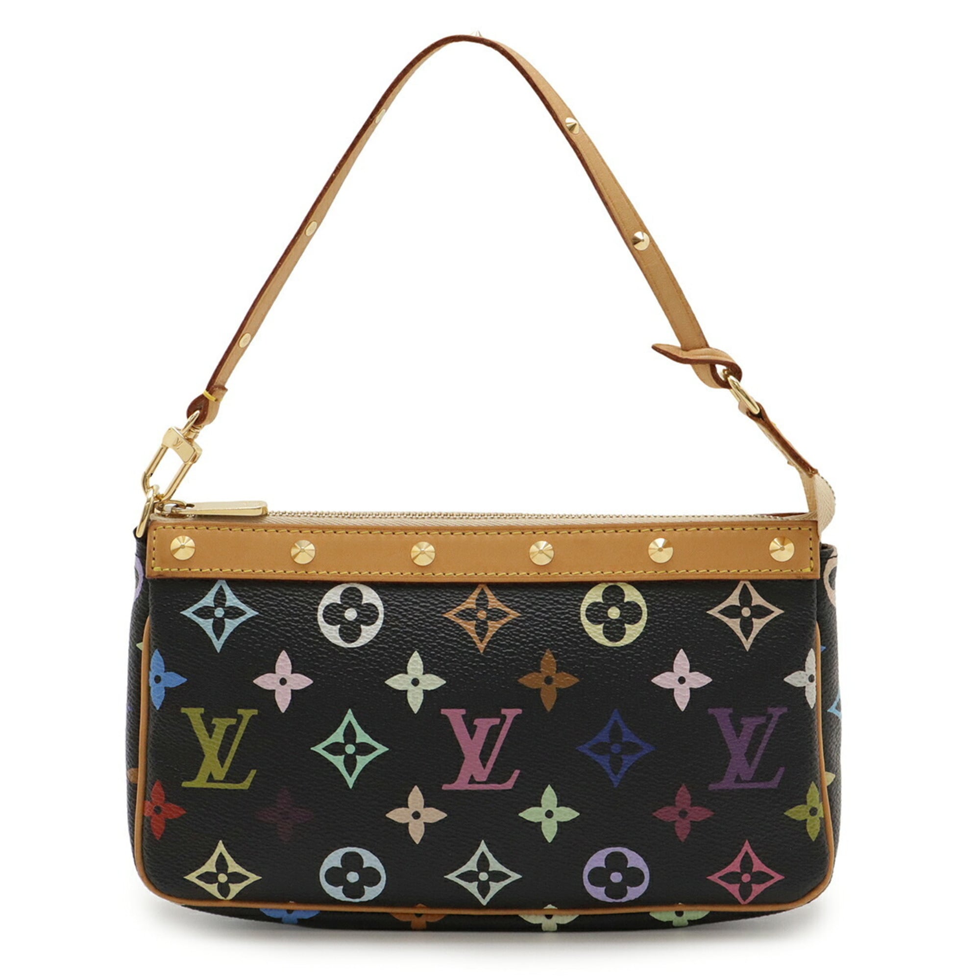 LOUIS VUITTON Monogram Multicolore Pochette Accessoires Pouch Noir Black M92648