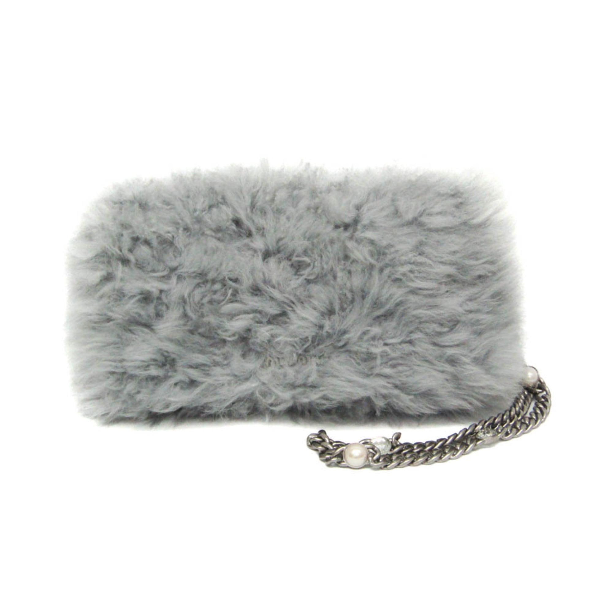 Miu Miu 5BD046 Women’s Leather,Leather Shoulder Bag Gray