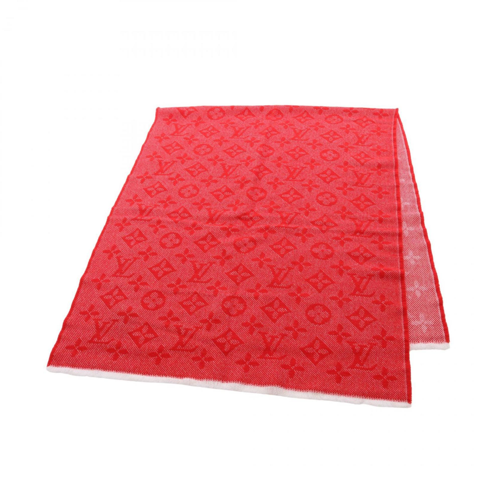 Louis Vuitton Echarpe Monogram Cozy Scarf Clothing Wool Women’s Red M73457