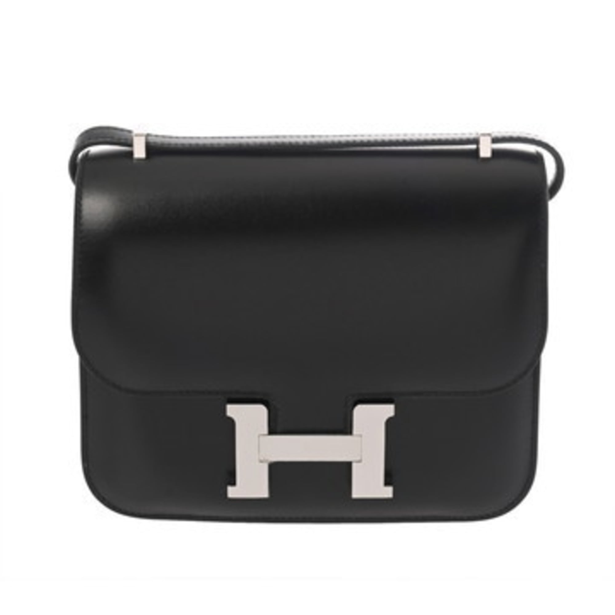 HERMES Constance 3 Mini 18 Black Y Stamp (circa 2020) Women’s Box Calf Scarf Shoulder Bag Like New Pre-owned Ginzo