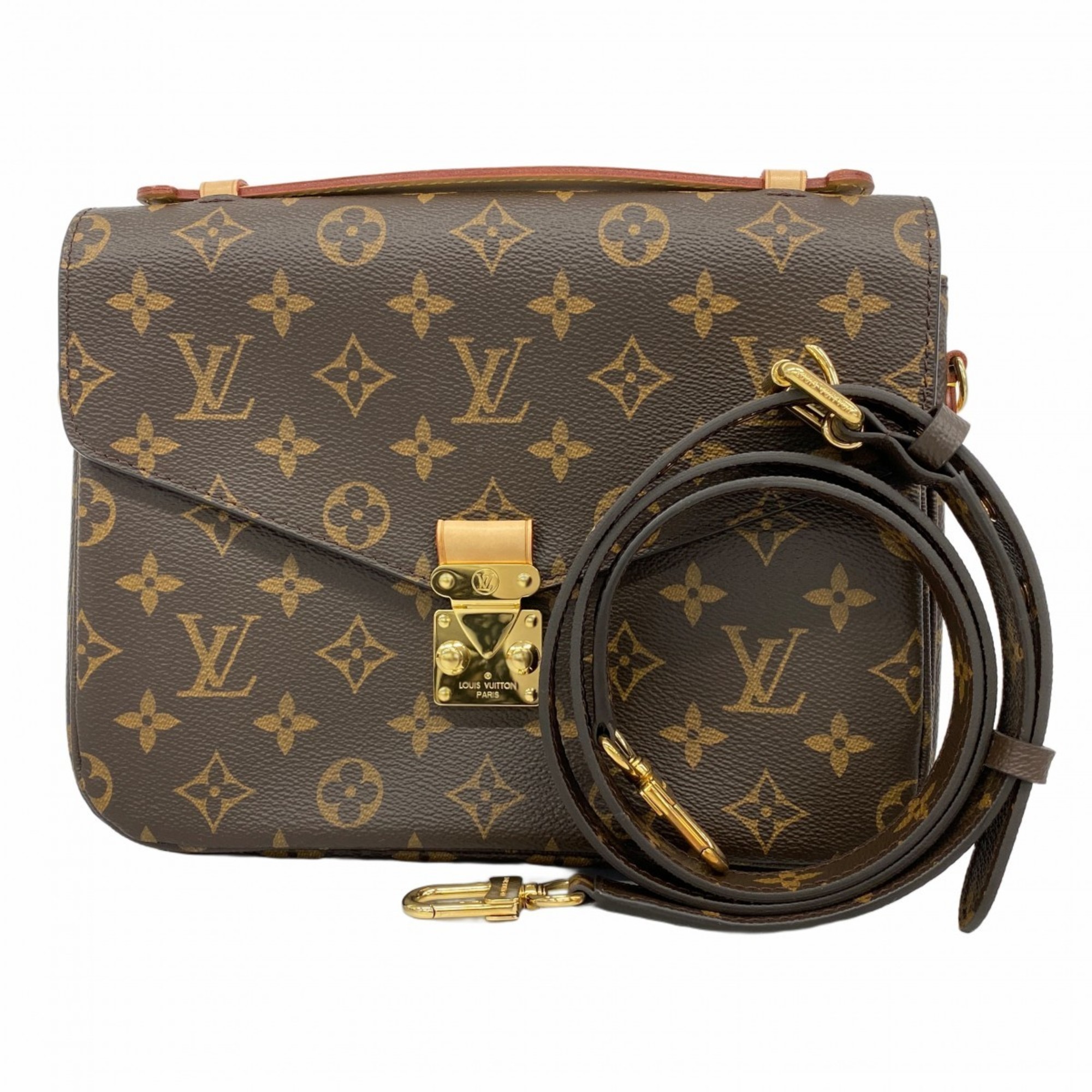 Louis Vuitton Monogram Pochette Metis MM M40780 Brown 2-Way Bag for Women