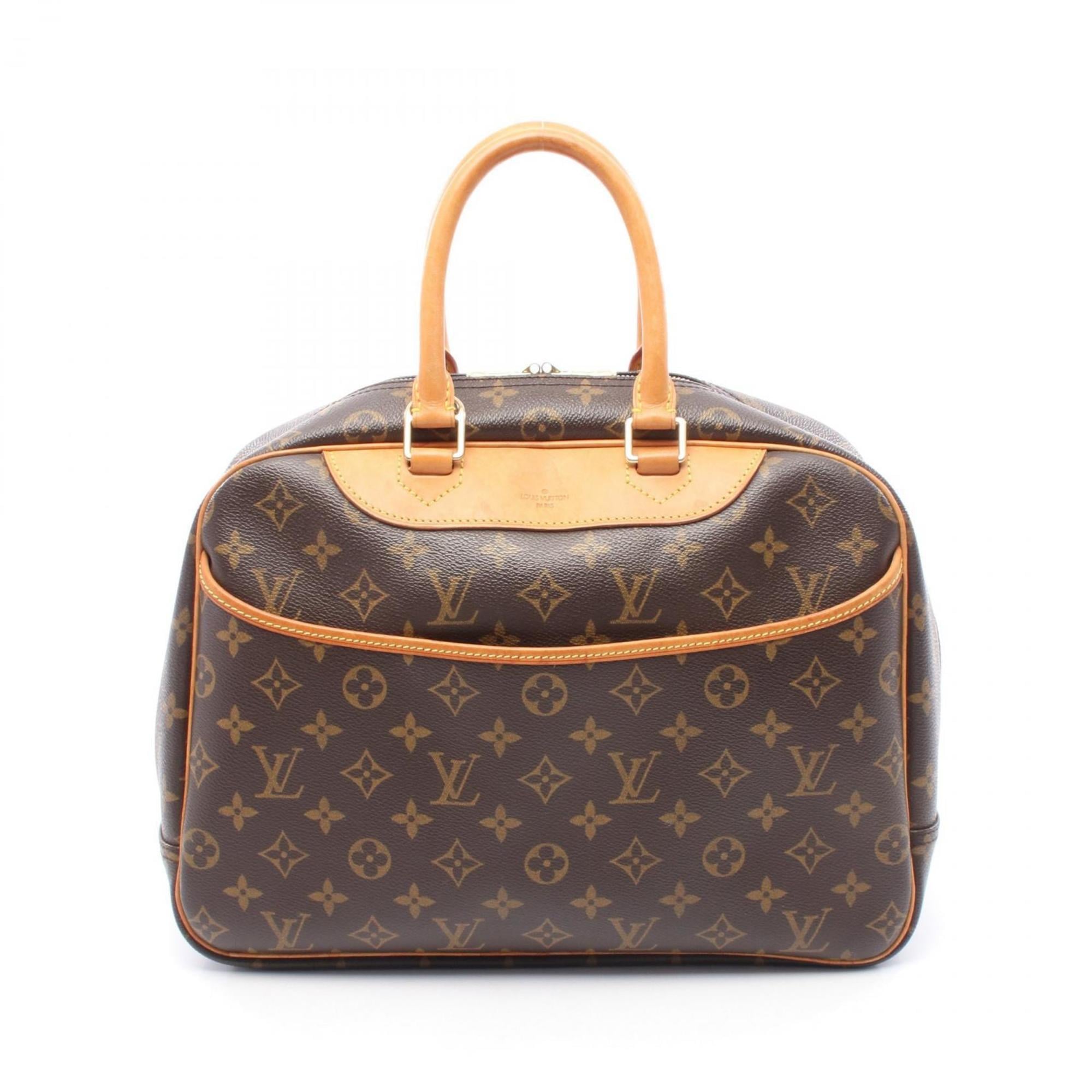 Louis Vuitton Deauville Bowling Vanity Handbag, Coated Canvas and Leather, Monogram, Women’s, Brown, M47270