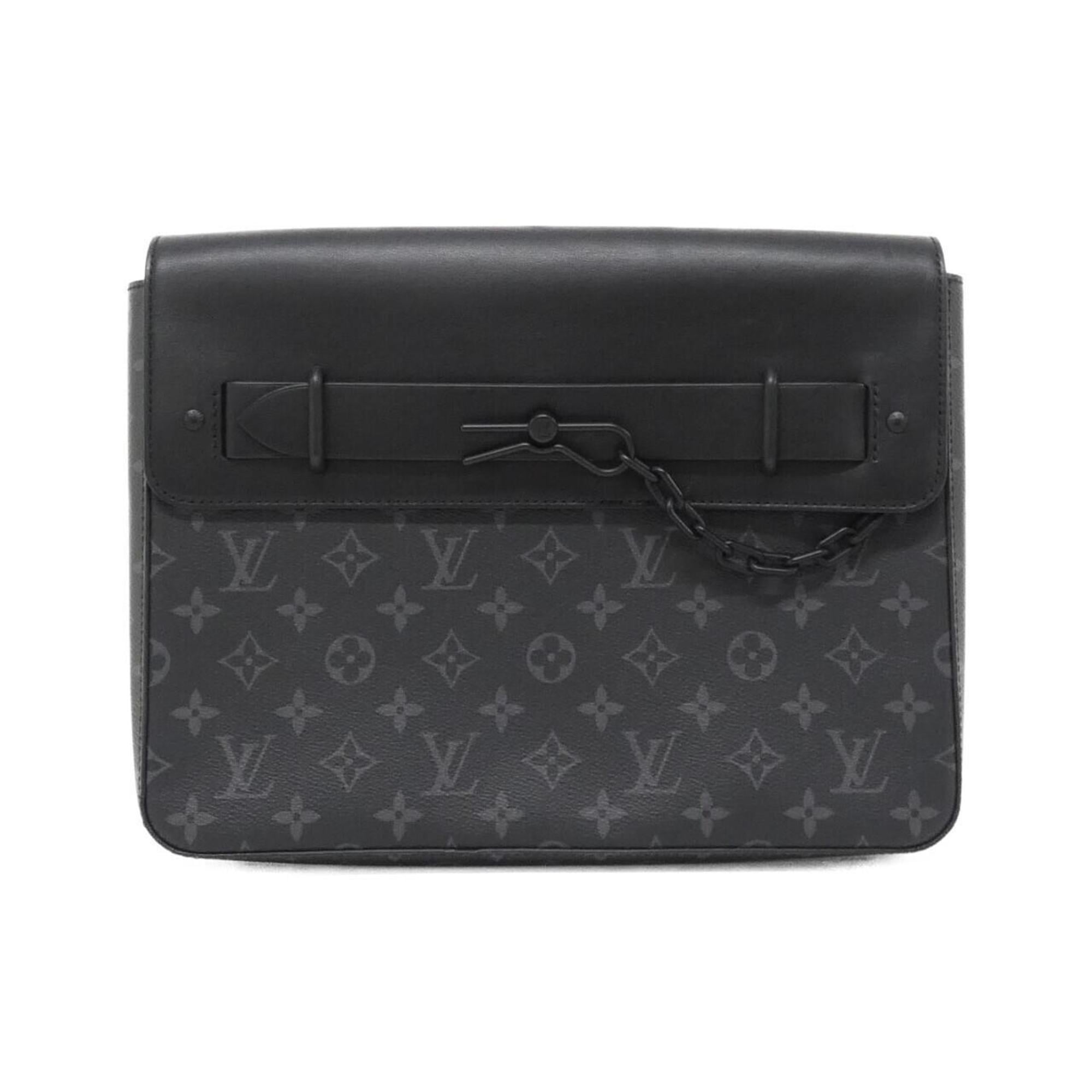 Louis Vuitton Monogram Eclipse Pochette Steamer M80107 Clutch Handbag
