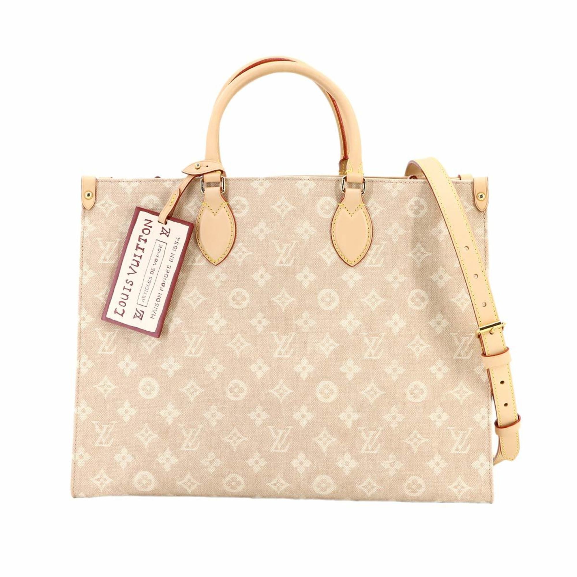 Louis Vuitton Travel With On The Go Organizer Tote Shoulder Bag, Beige, M15136,