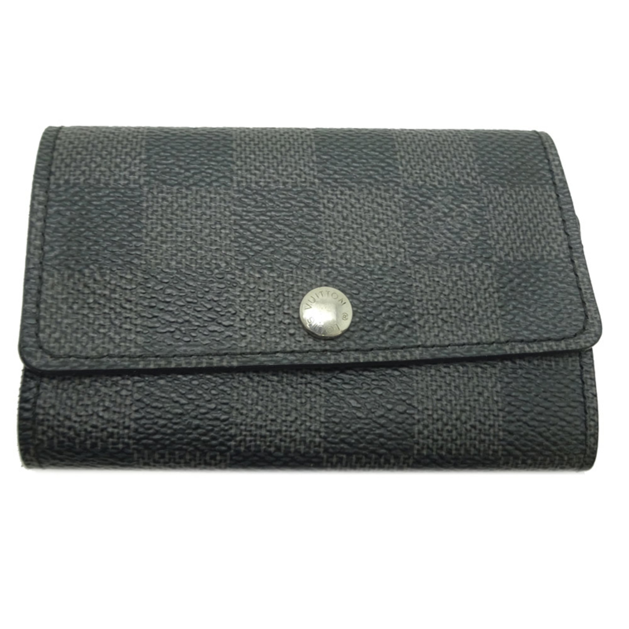 Louis Vuitton Multicles 6 Men’s Key Case (with initials “Y.N.”) N62662 Damier Graphite Black