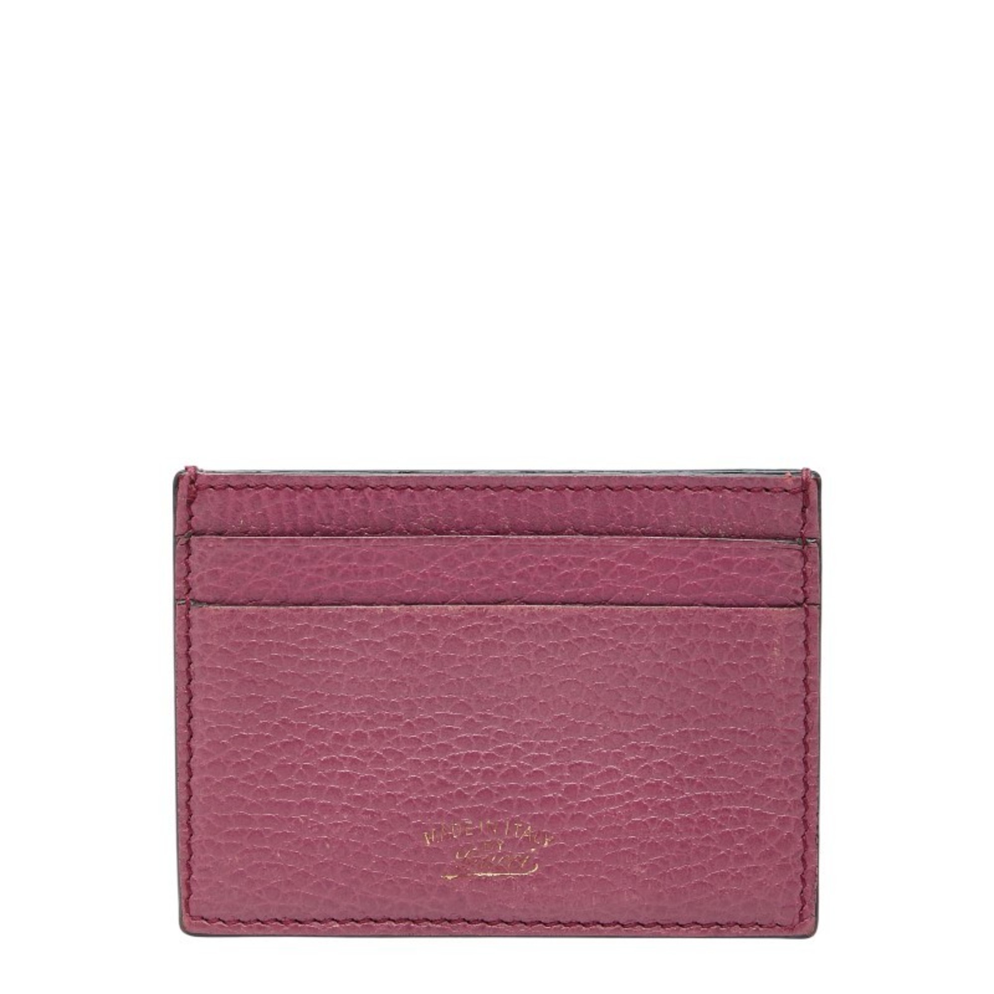 Gucci Swing Business Card Case 368876 Pink Leather Women’s GUCCI