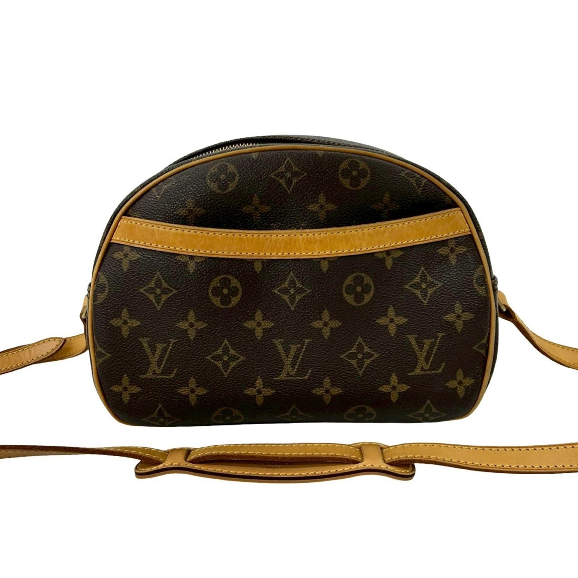 LOUIS VUITTON Blois Monogram Leather Shoulder Bag/Pochette Brown 62177