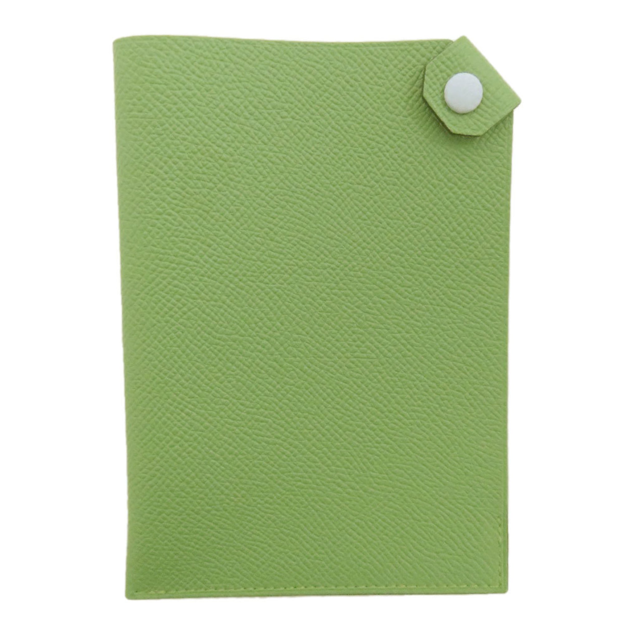 Hermes HermÃ¨s Tarmac PM Passport Case, Vert Cricket, Silver Hardware, Accessory Pouch, Epson, Women’s