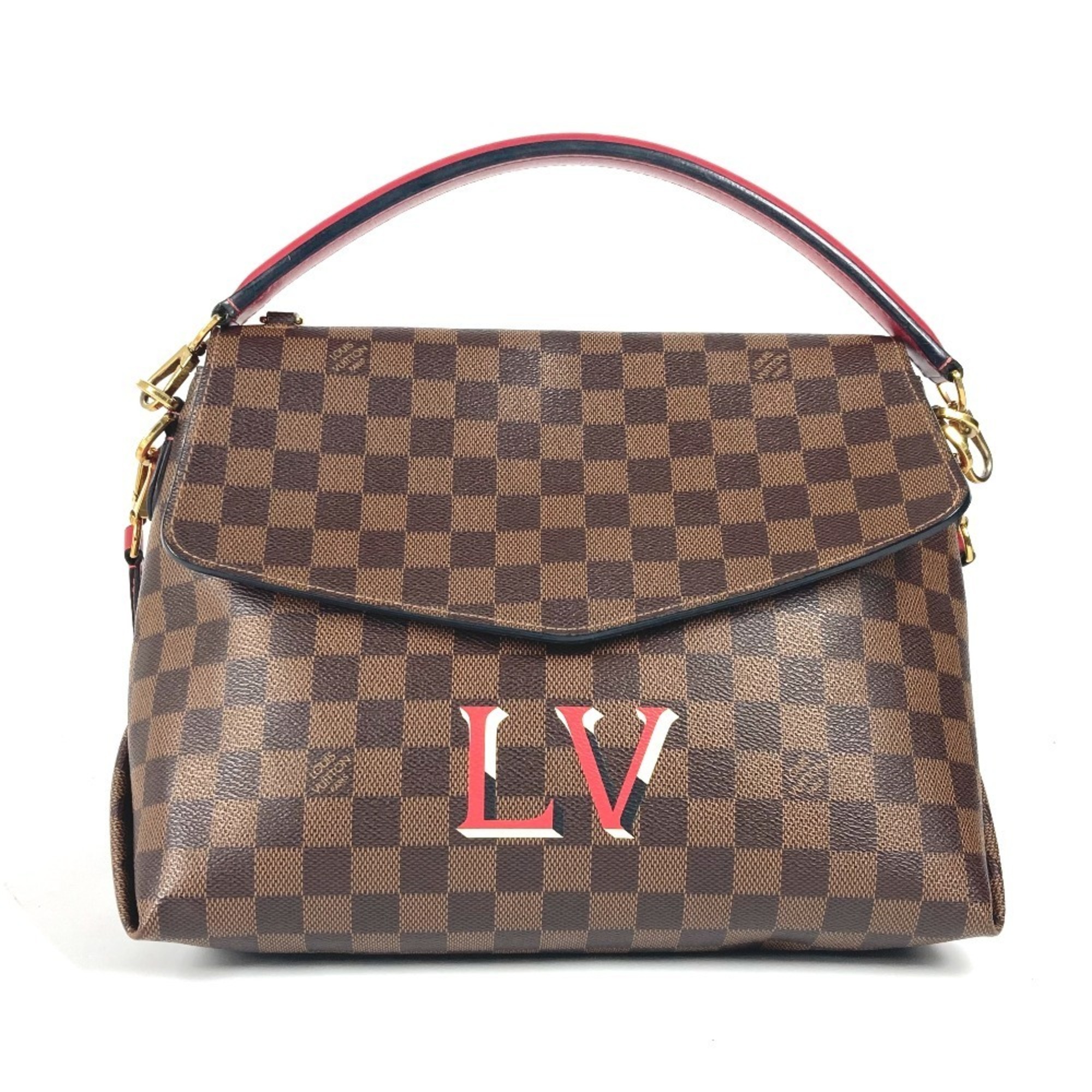 LOUIS VUITTON N40176 Damier Bobur Scarlet Tote Bag 2WAY Shoulder Handbag Canvas Women’s Ebene Brown