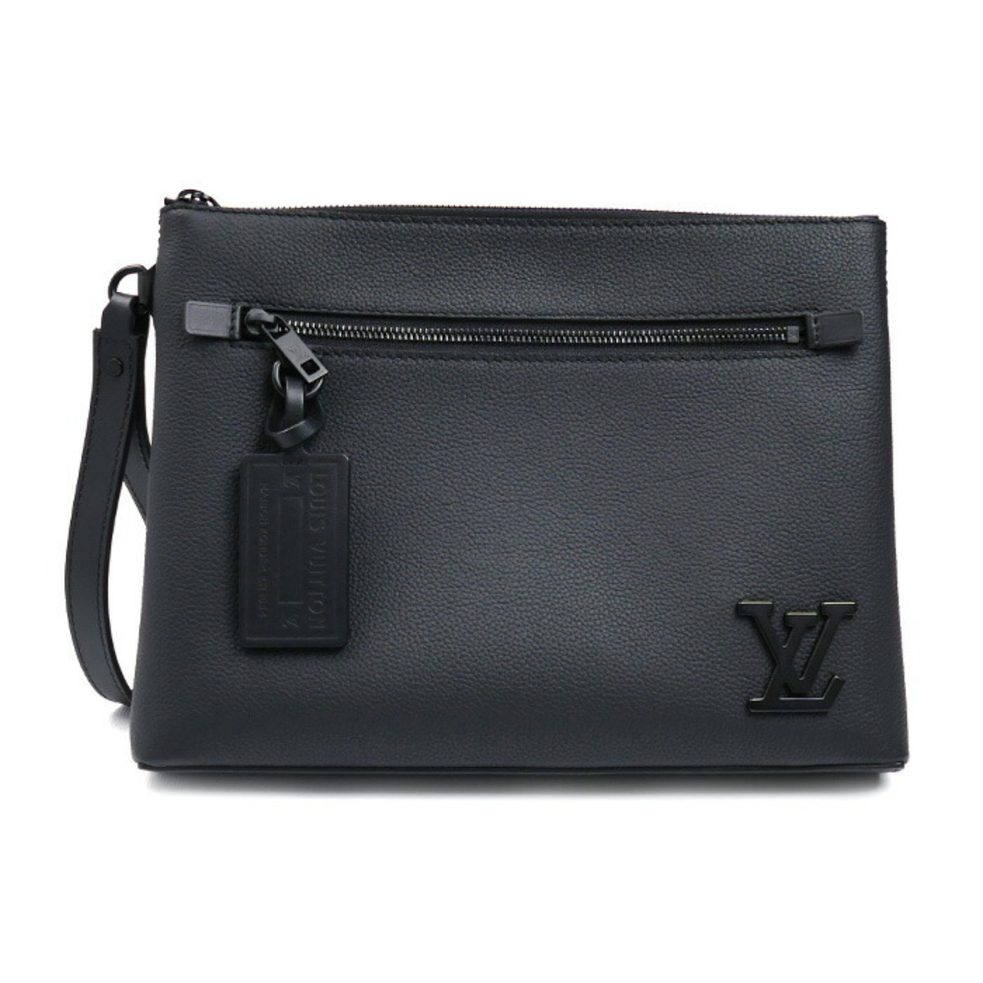 LOUIS VUITTON Take Off Pouch, LV Aerogramme, Black, M69837, Unisex