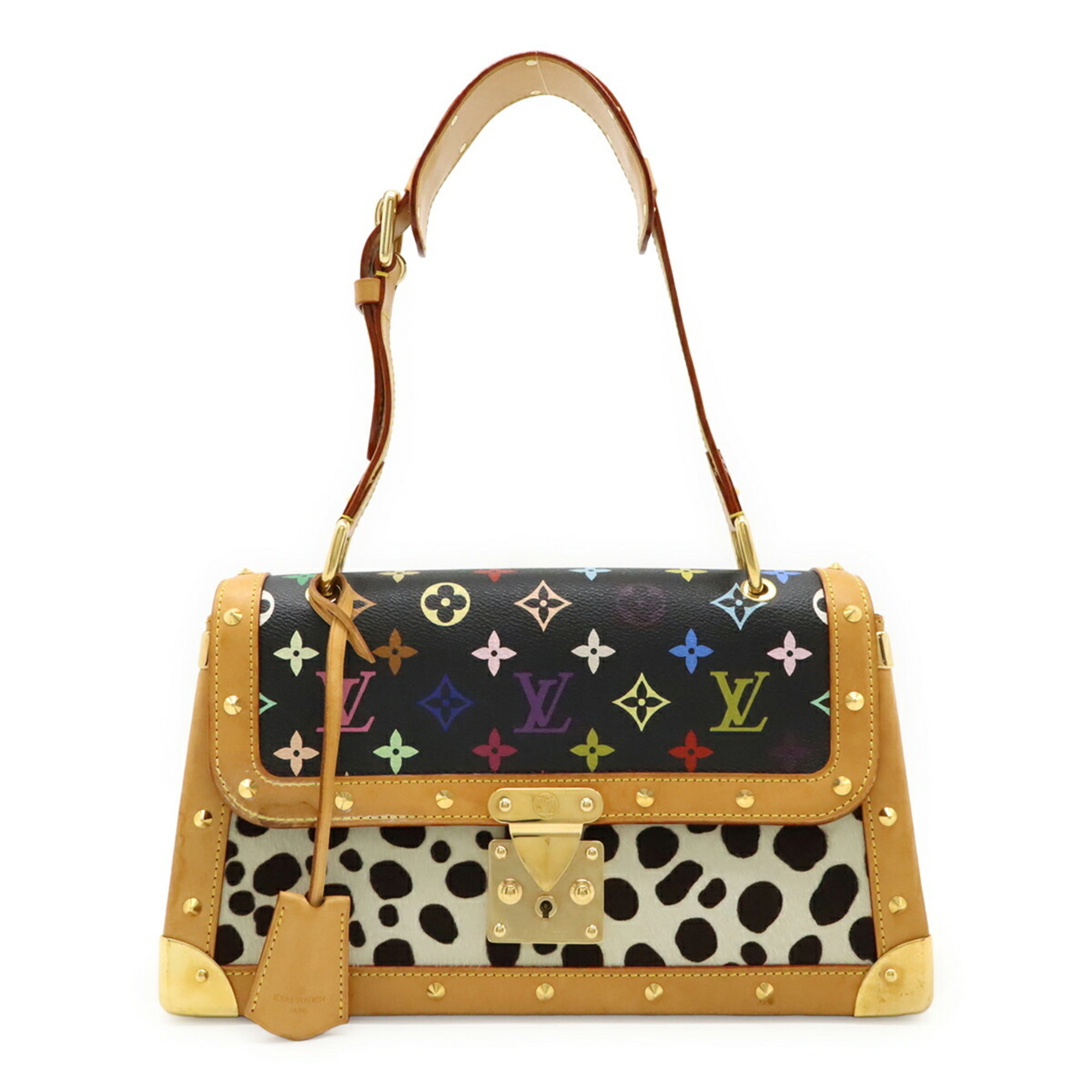 LOUIS VUITTON Monogram Multicolore Sac Dalmatian Shoulder Bag in Harako Noir and Black (M92825)