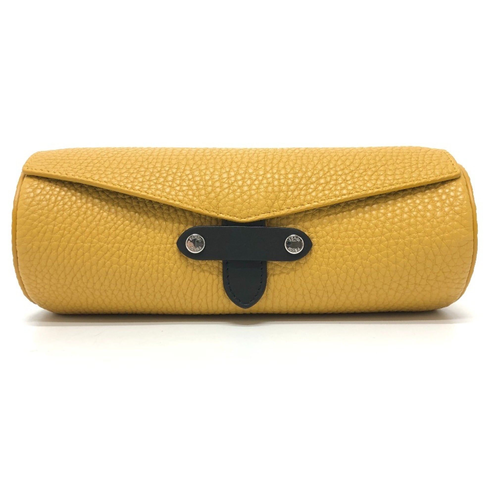 FENDI 7AS073 Watch Case, Accessory Leather, Women’s, Yellow