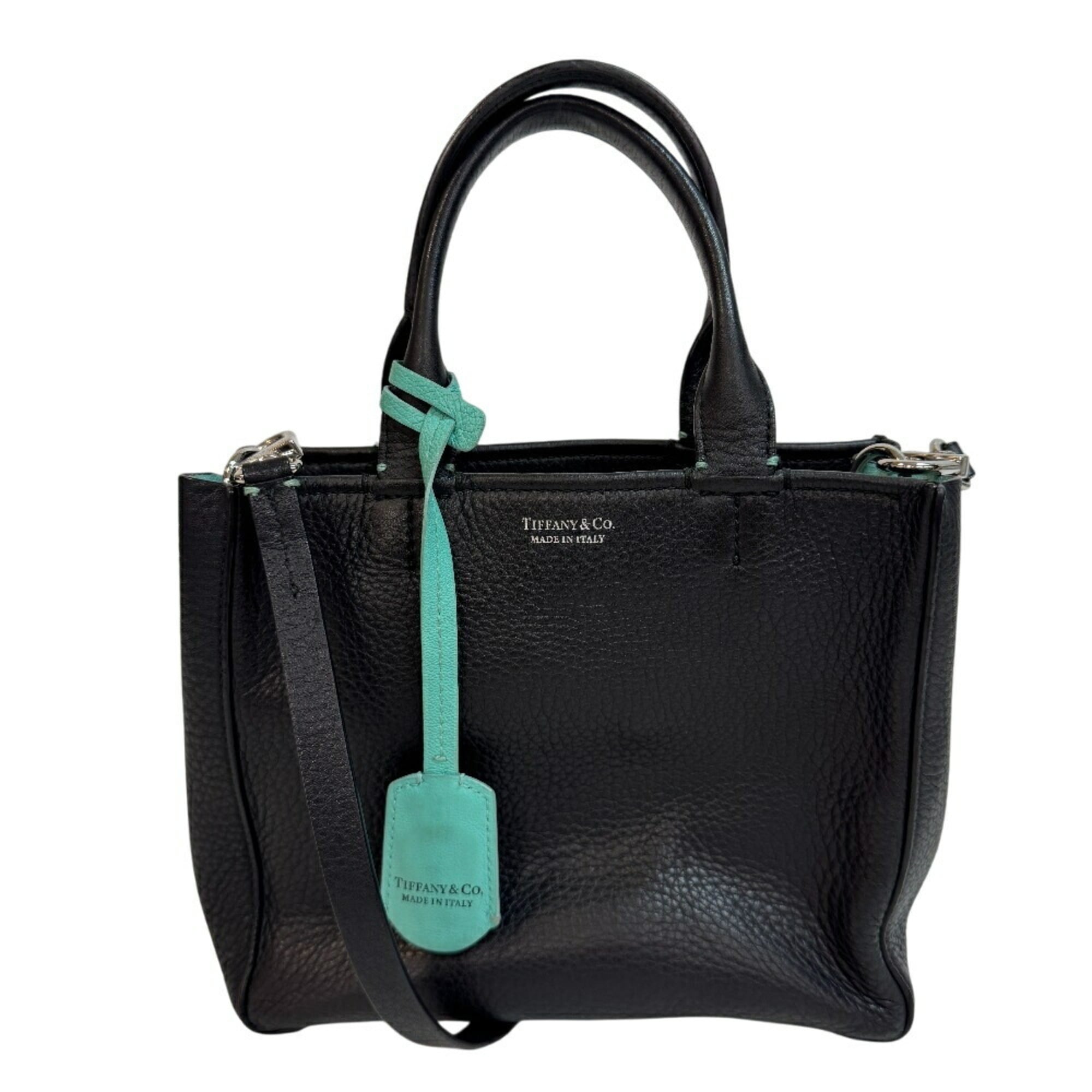 TIFFANY & Co. Tiffany Micro Tote Mini Handbag Shoulder Bag Black Women’s