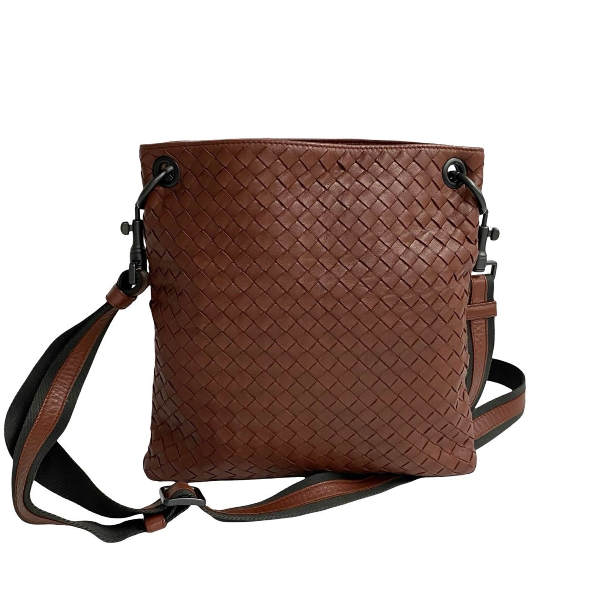 BOTTEGA VENETA Intrecciato Leather Shoulder Bag/Pochette/Sacoche in Brown 46669