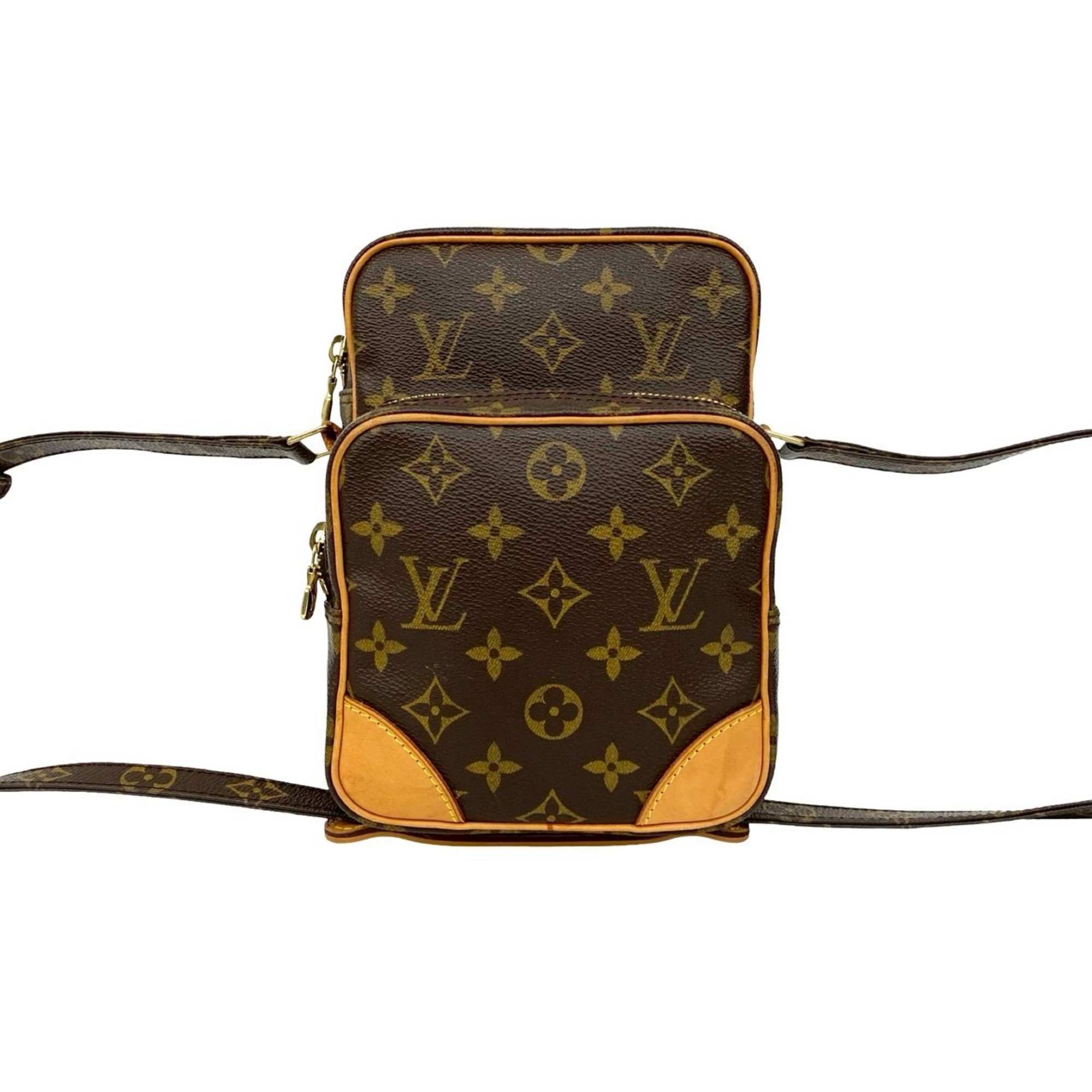 LOUIS VUITTON Amazon Monogram Leather Mini Shoulder Bag/Pochette Brown 41173