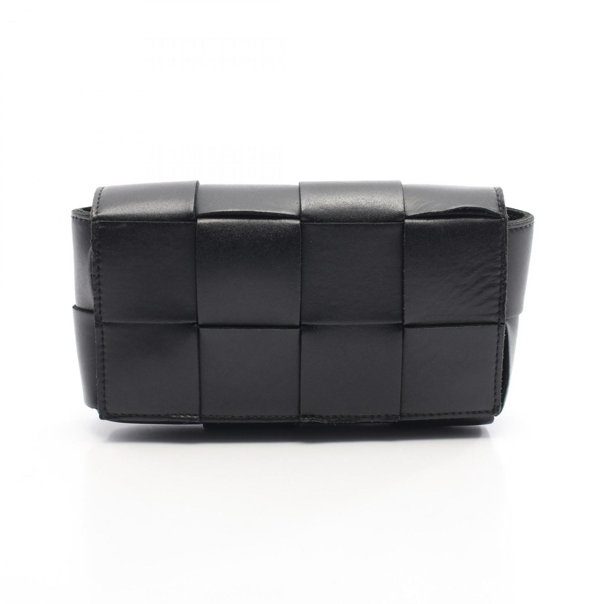 Bottega Veneta Cassette Belt Bag, Maxi Intrecciato Leather, Waist Body Men’s/Women’s, Black, 668572