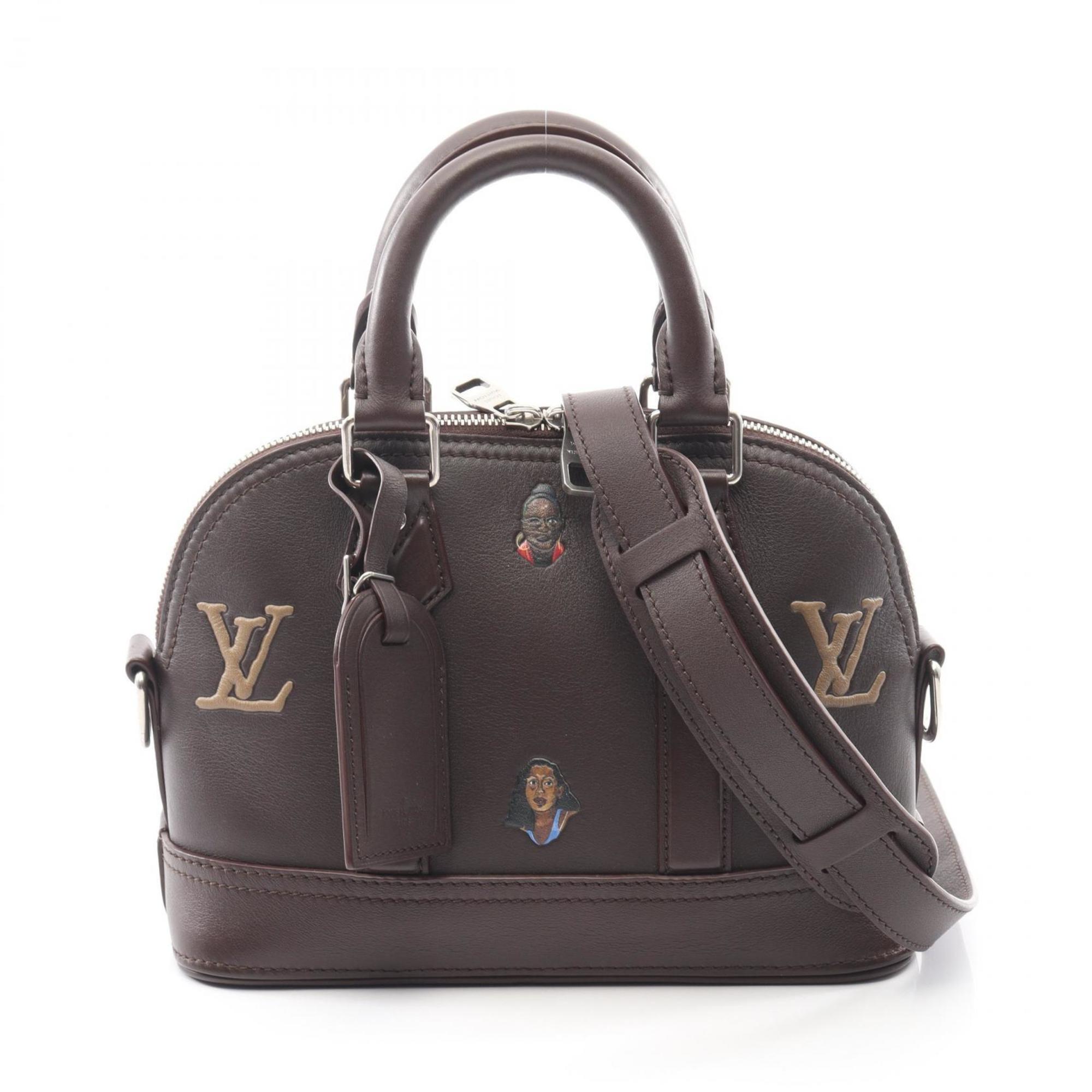 Louis Vuitton Alma 25 Henry Taylor Handbag, Leather, Men’s, Brown Multicolor, M24520