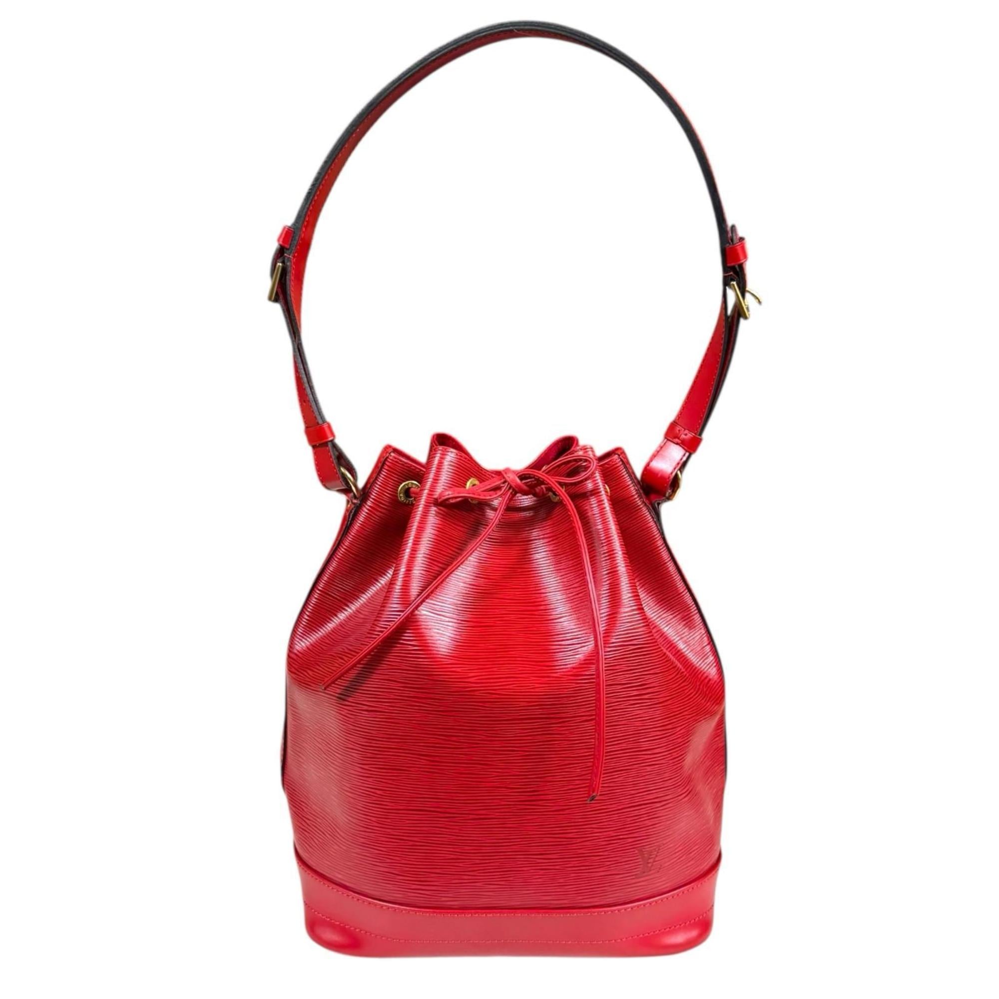 Louis Vuitton Noe Epi Shoulder Bag Leather M44007 Red Women’s LOUIS VUITTON