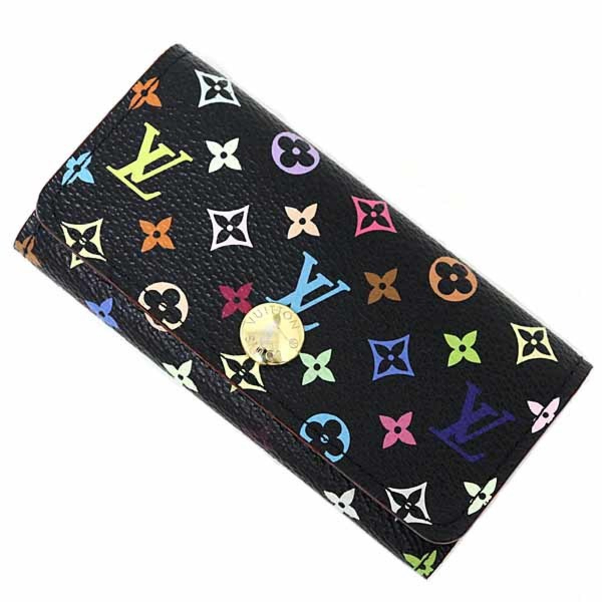 Louis Vuitton LOUIS VUITTON Multicle 4 4-Key Case M93732 Black Multicolor Grenard