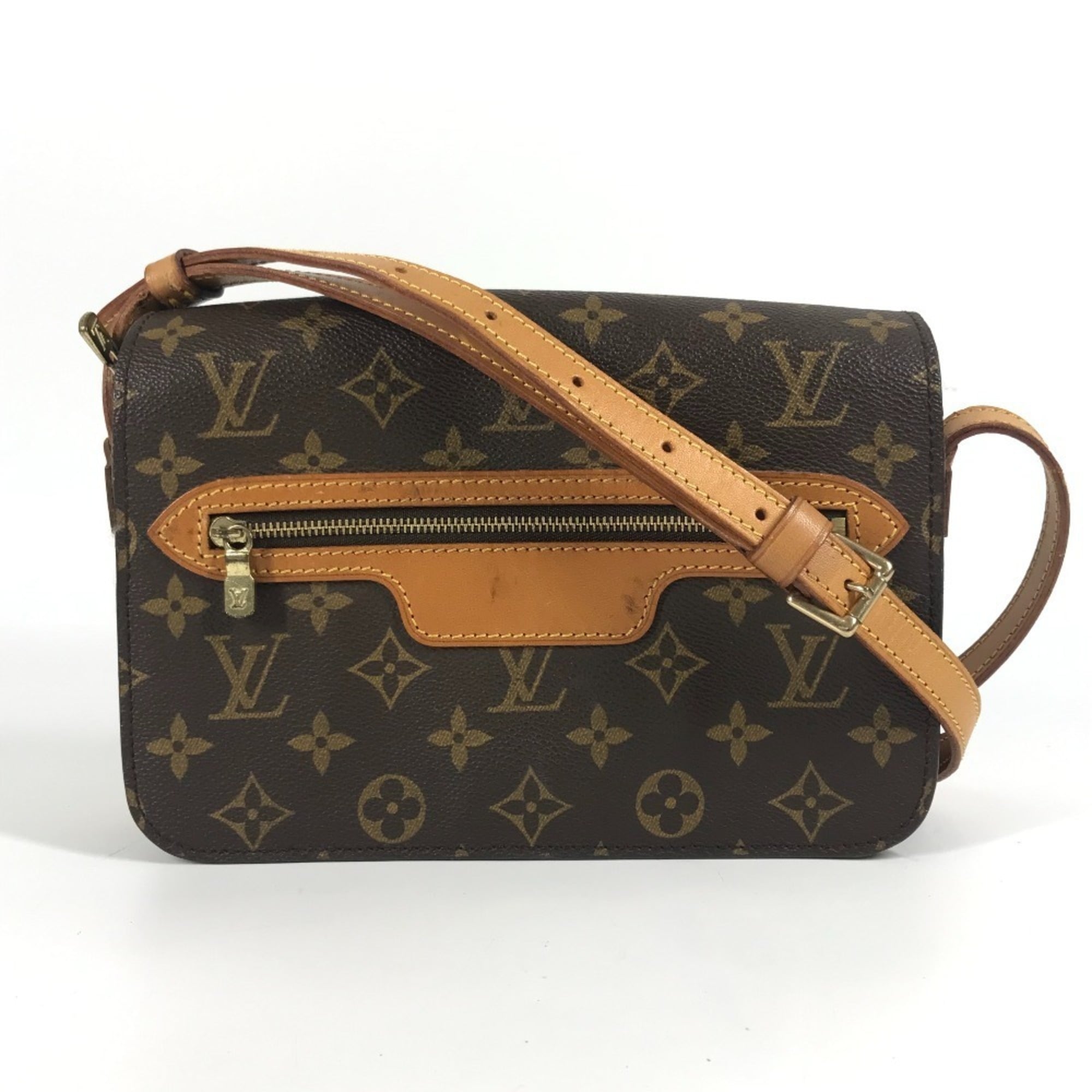 LOUIS VUITTON M51210 Monogram Saint-Germain 24 Shoulder Bag, Pochette, Flap, Canvas, Brown, for Men and Women