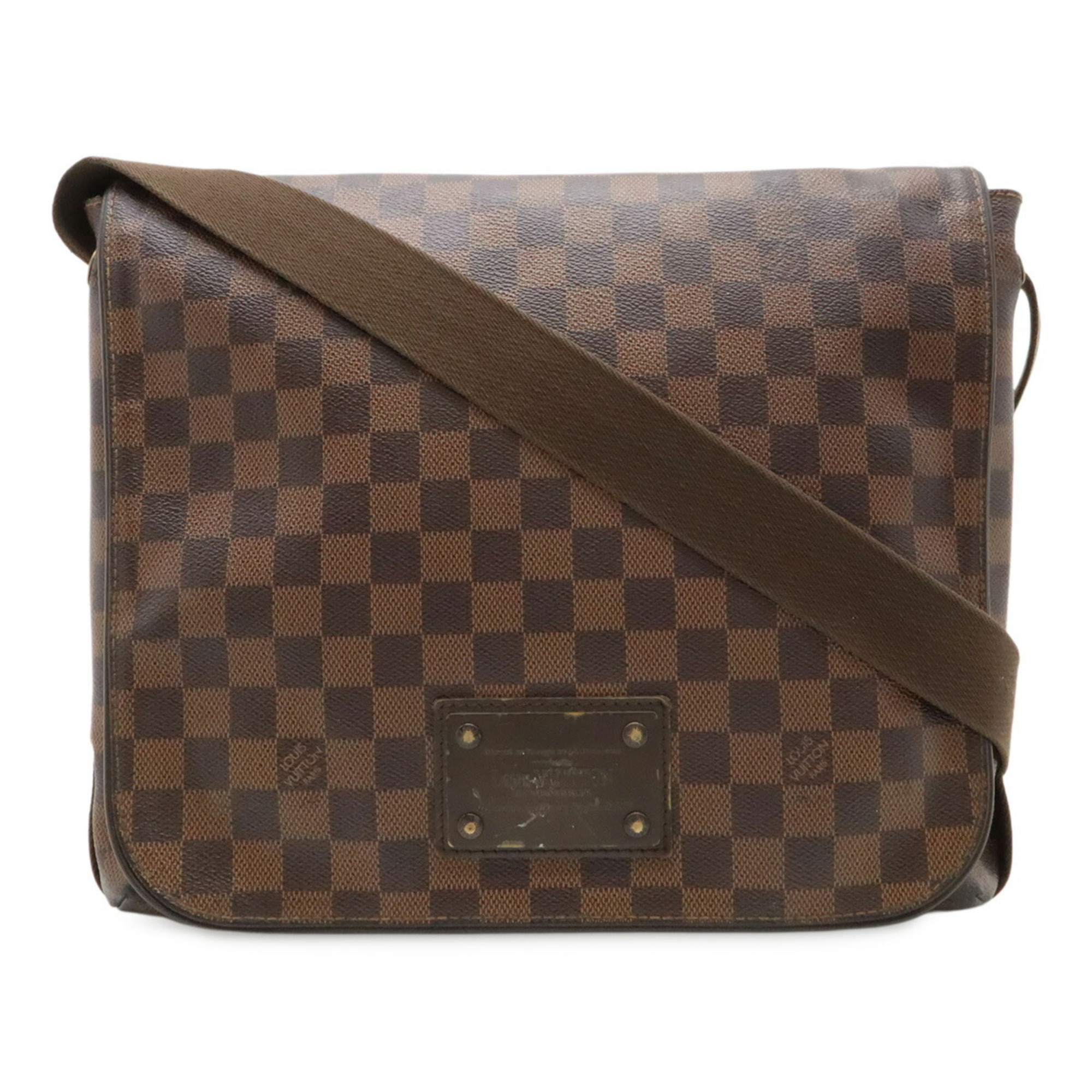 LOUIS VUITTON Damier Brooklyn MM Shoulder Bag N51211