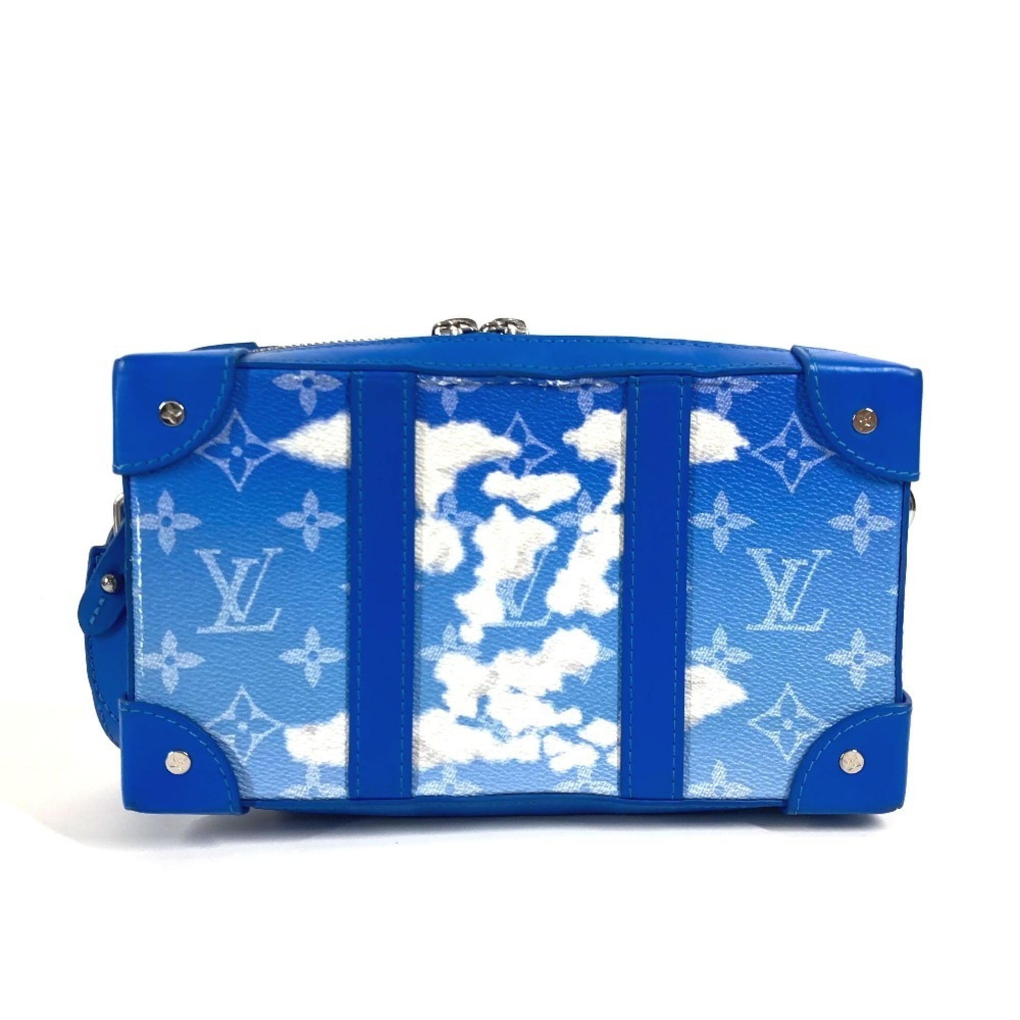 LOUIS VUITTON M45432 Monogram Clouds Soft Trunk Wallet Crossbody Bag Pochette Long Clutch Shoulder Leather Men’s Women’s Blue