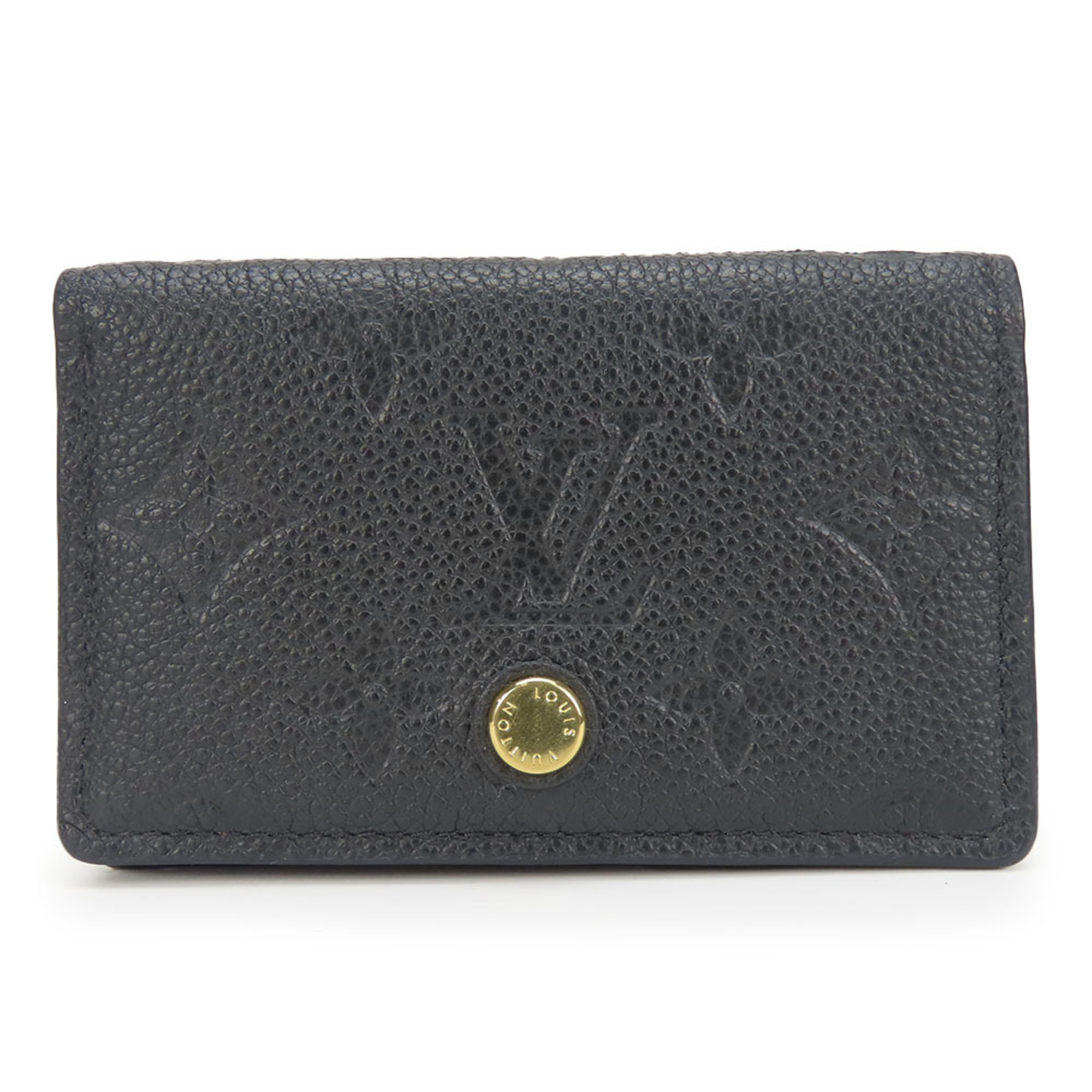 Louis Vuitton Business Card Holder/Card Case Envelope Carte M58456 Devisite Monogram Empreinte Noir Black Bi-fold Accessory Women’s Men’s LOUIS VUITTON