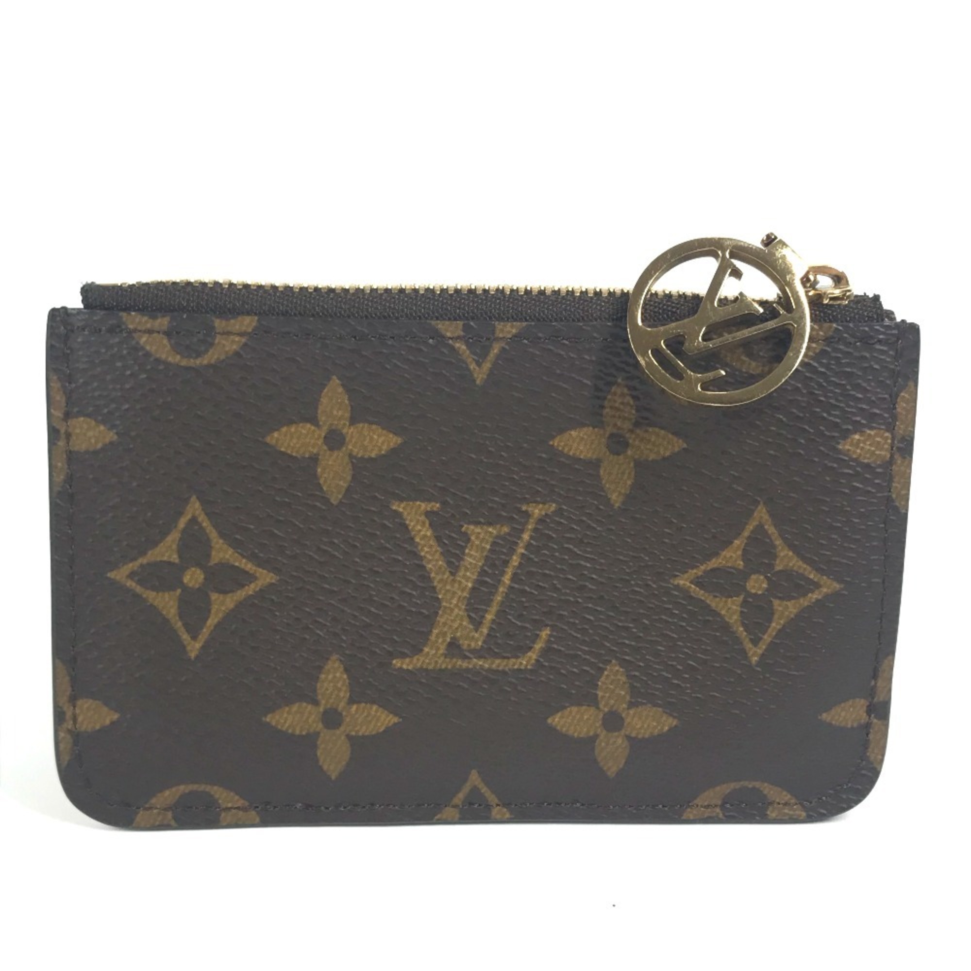 LOUIS VUITTON M81880 Monogram Canvas Wallet with Coin Purse, Card Case, and Brown, for Men Women.