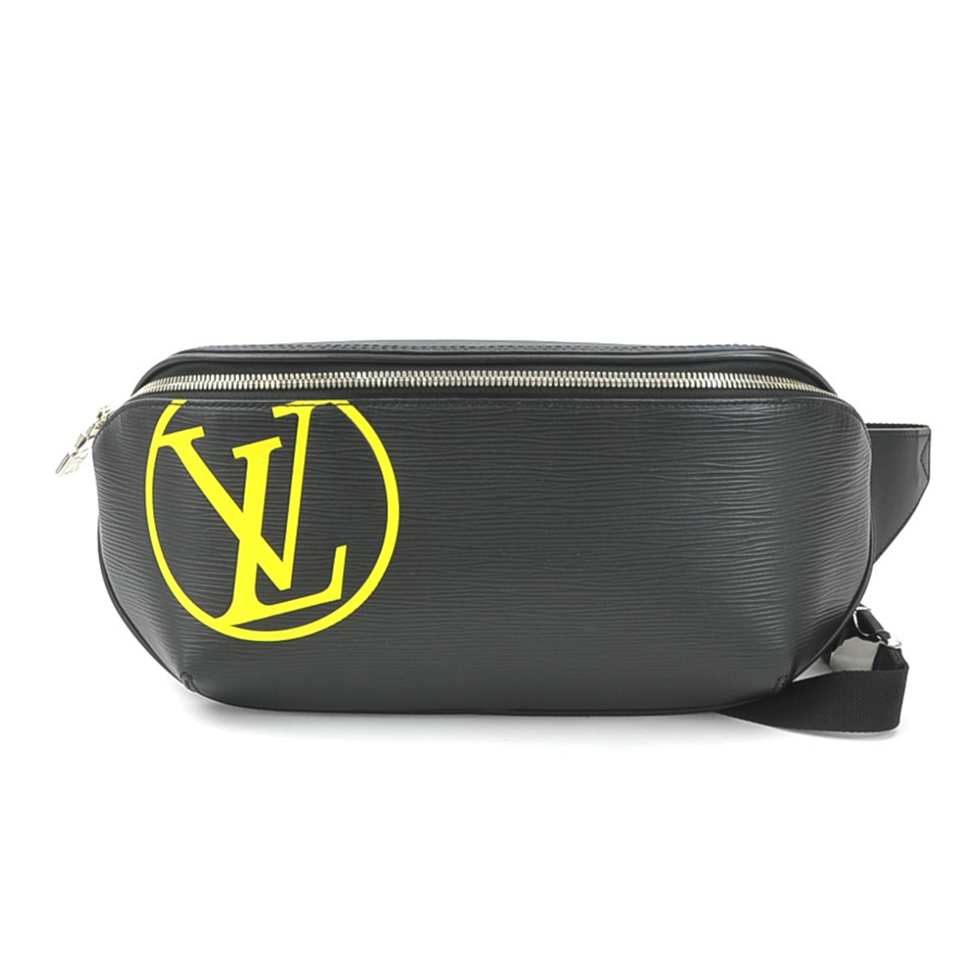Louis Vuitton LOUIS VUITTON Body Bag Waist Pouch LV Circle Epi Bum Leather Noir Men’s M55131 99980f