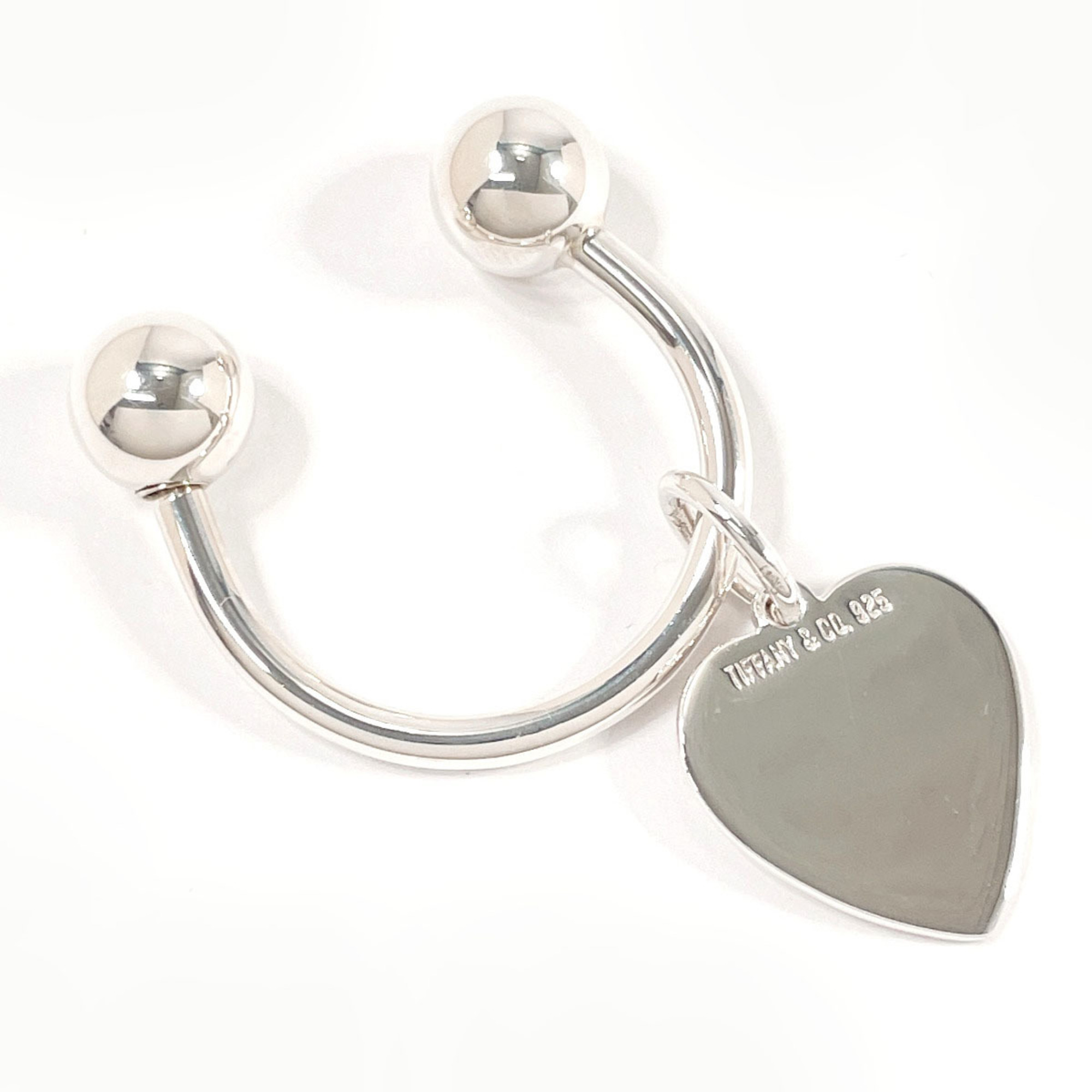 TIFFANY & Co. Tiffany Heart Tag Key Ring Keychain, 925 Sterling Silver, Women’s