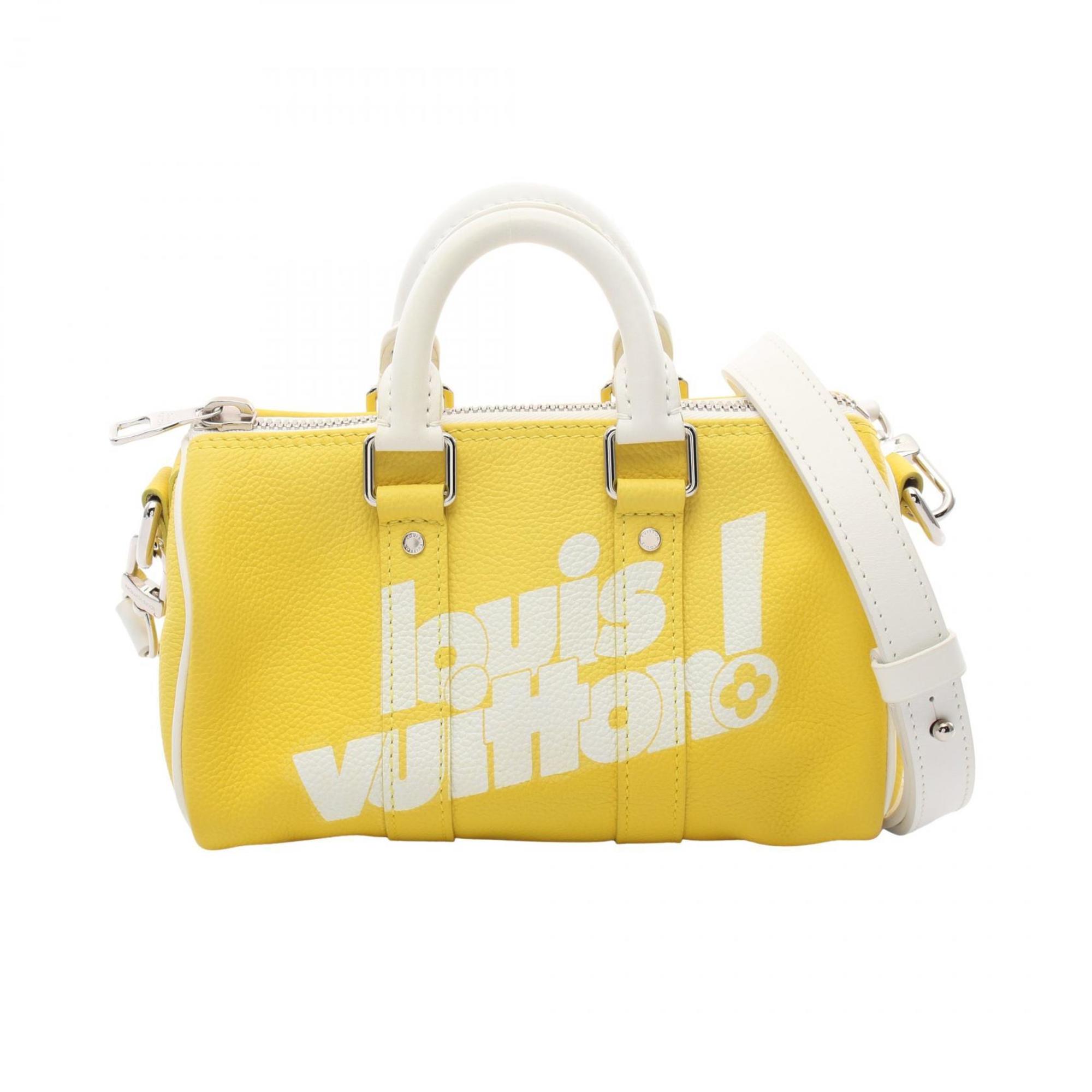 Louis Vuitton LOUIS VUITTON Keepall XS Everyday LV Handbag Leather Women’s Yellow White M80842