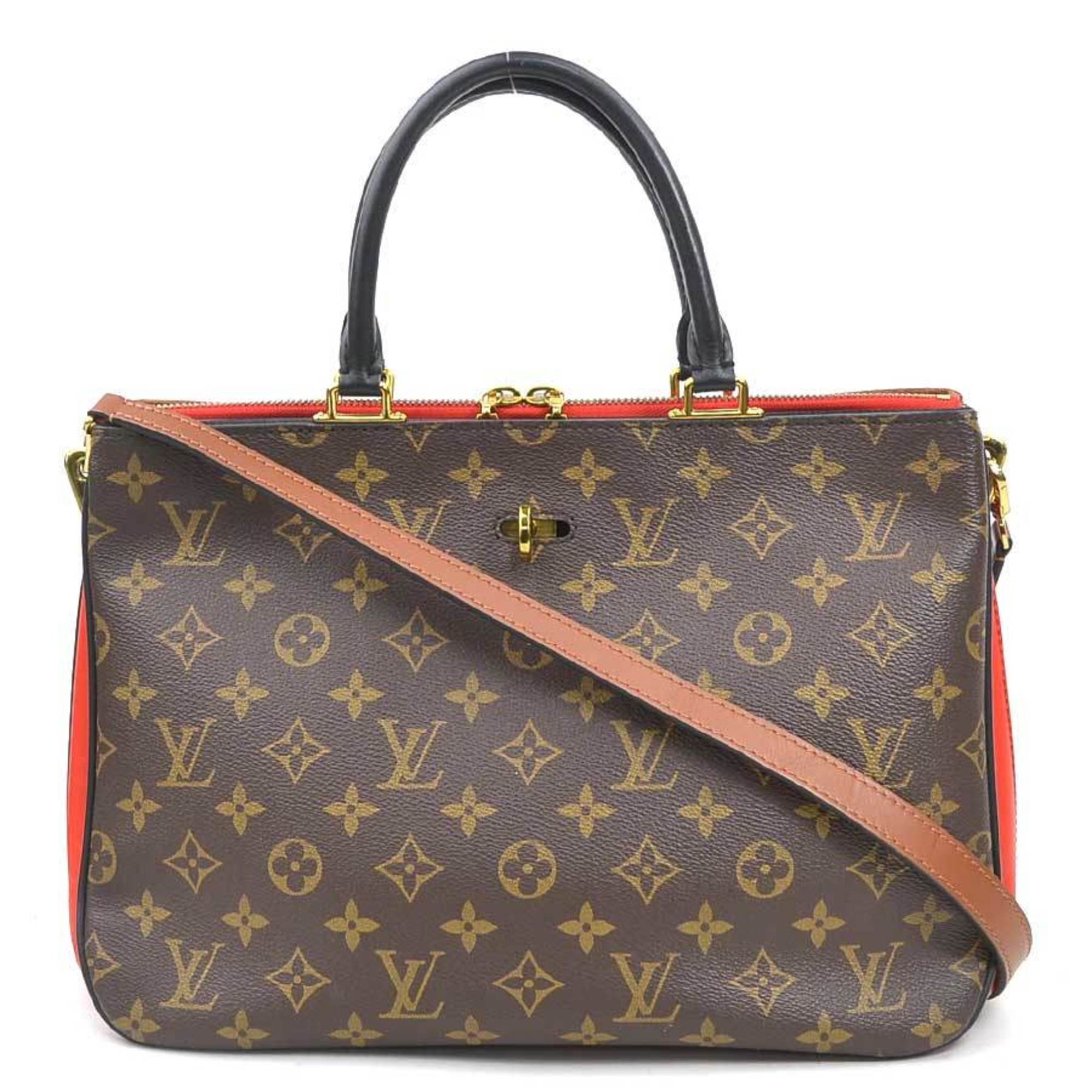 Louis Vuitton Monogram Mille-feuille Canvas Handbag/Shoulder Bag in Rouge x Noir, Women’s, M44254 90155a