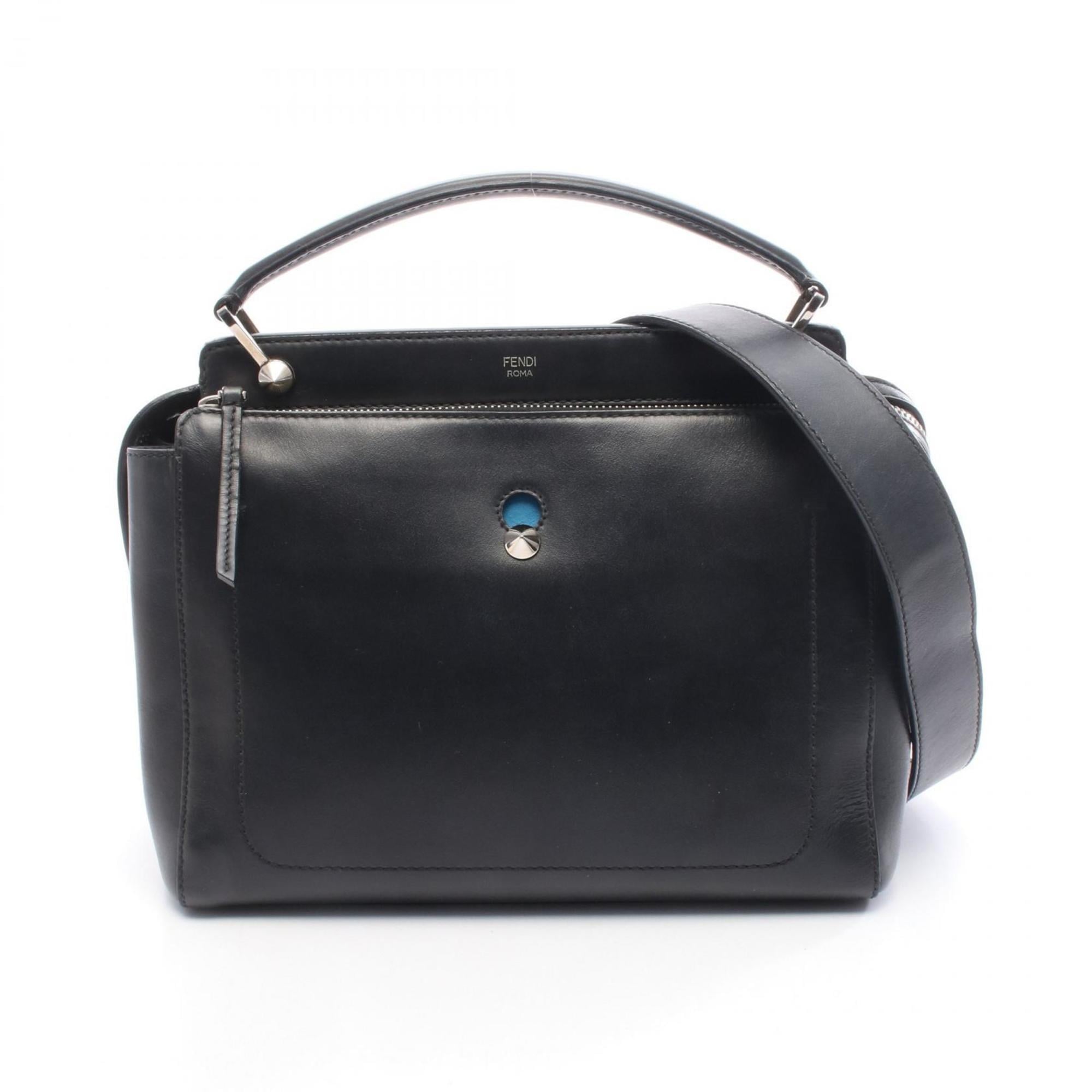 Fendi FENDI DOT COM handbag, leather, women’s, black, 8BN293