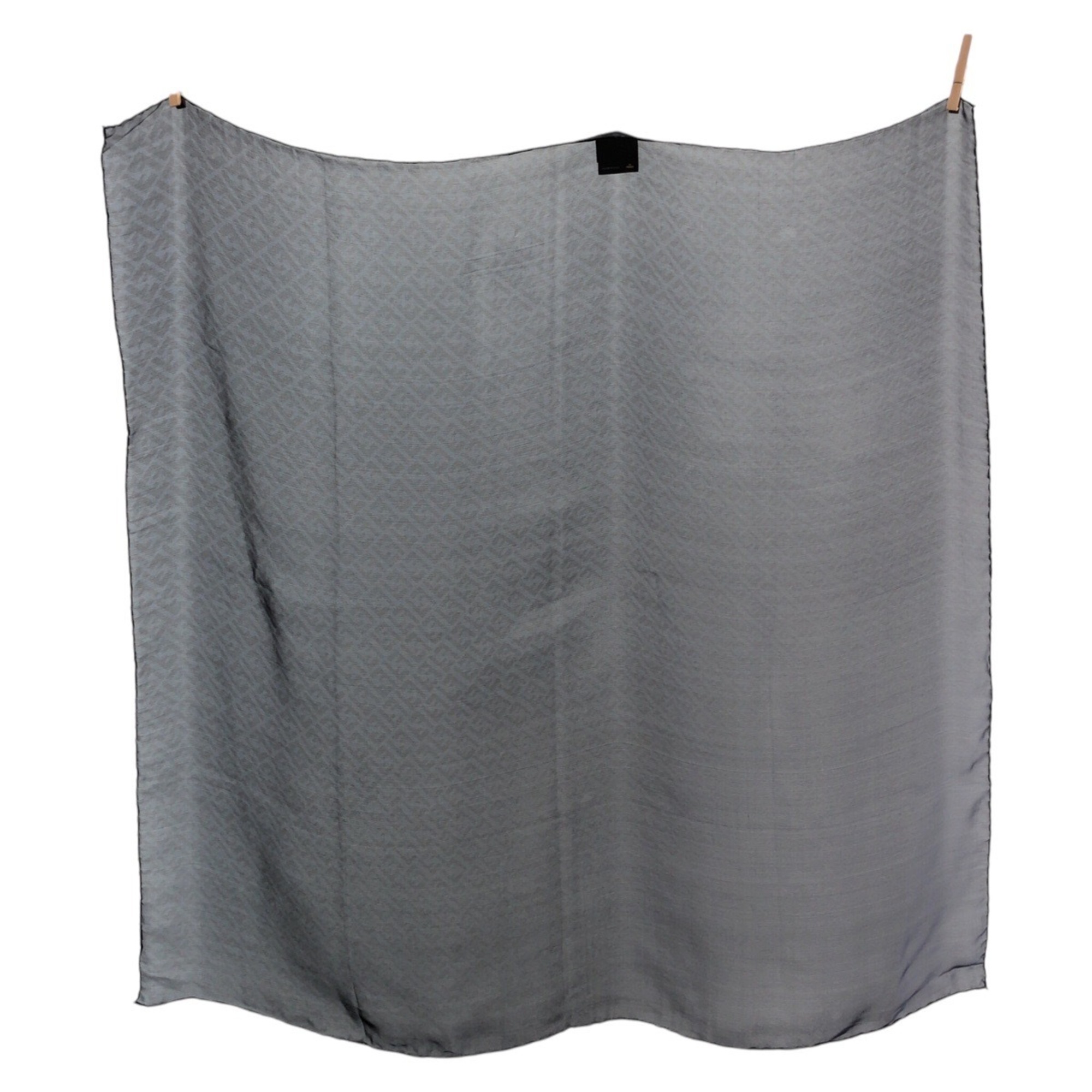 FENDI Zucca Grey Silk Scarf Large for Women