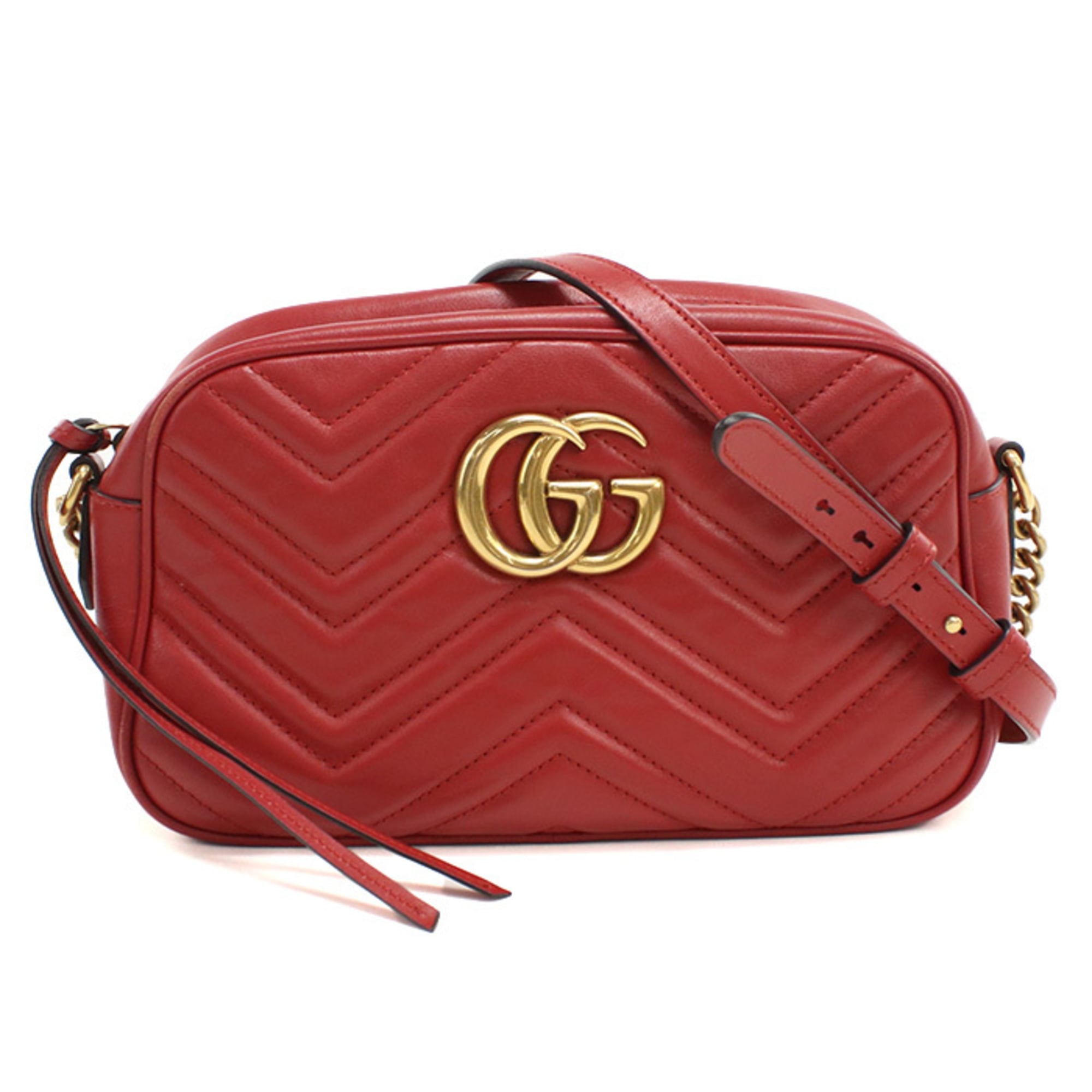 GUCCI GG Marmont Small Camera Bag, Shoulder Bag 447632, Women’s, Red