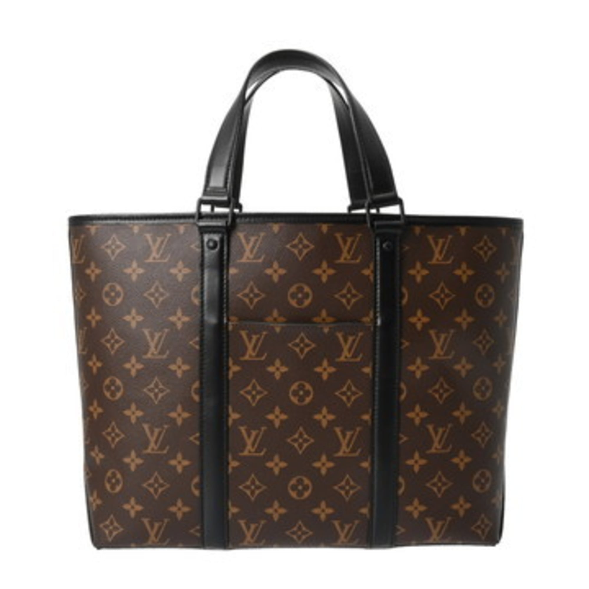 LOUIS VUITTON Monogram Macassar Weekend Tote PM 2-Way Brown/Noir M45734 Men’s Bag, Like New