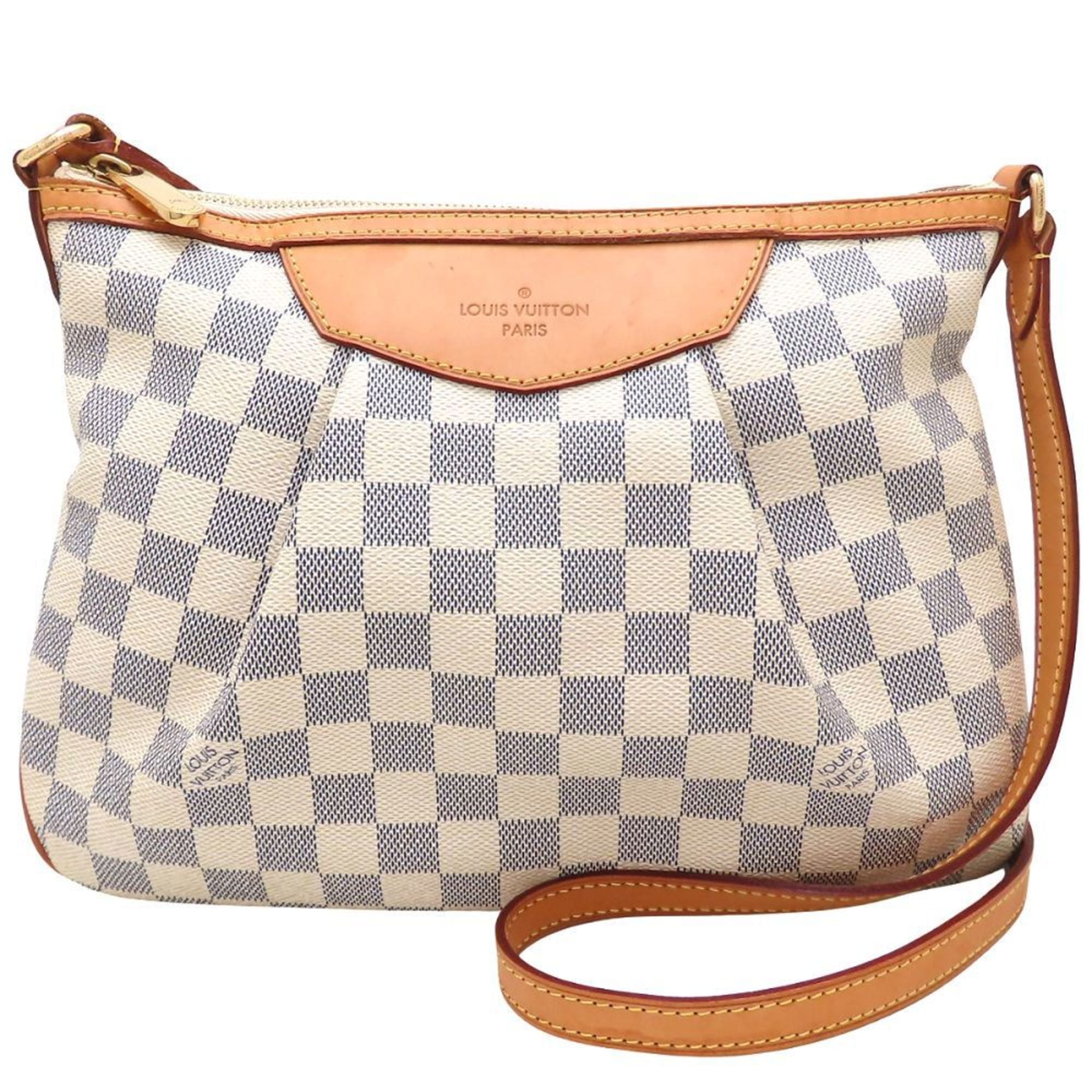 LOUIS VUITTON Damier Azur Siracusa PM N41113 Shoulder Bag, Azur, Women’s, 352824