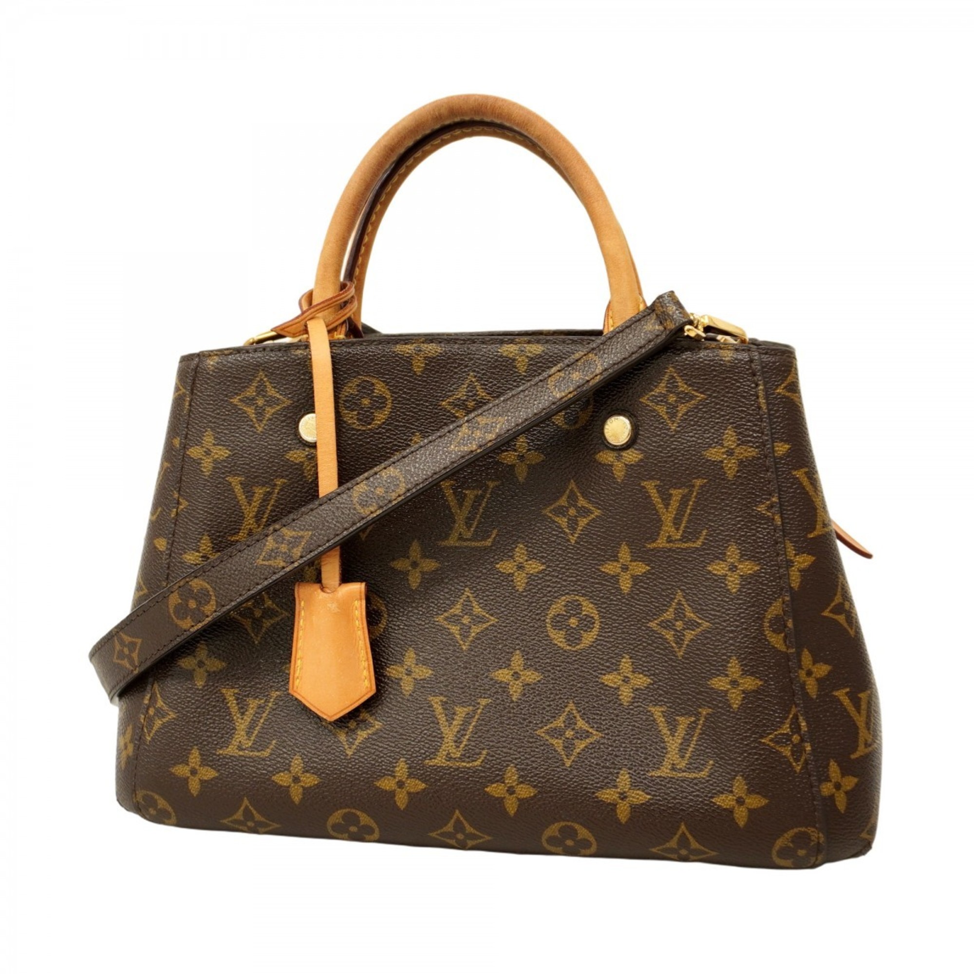 Louis Vuitton Monogram Montaigne BB Handbag M41055 Brown 2-Way Bag for Women
