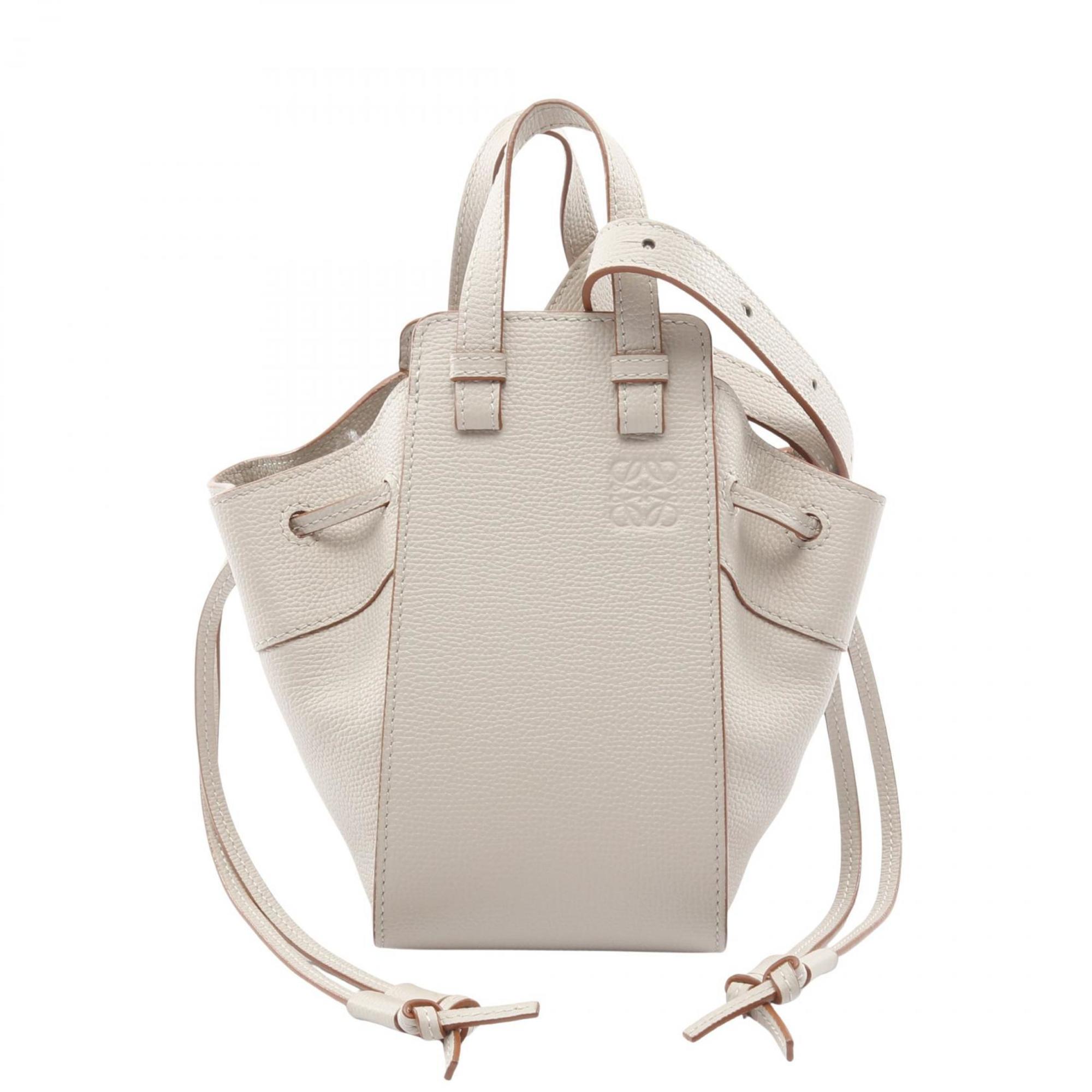 LOEWE Hammock Mini Handbag, Leather, Women’s, Beige