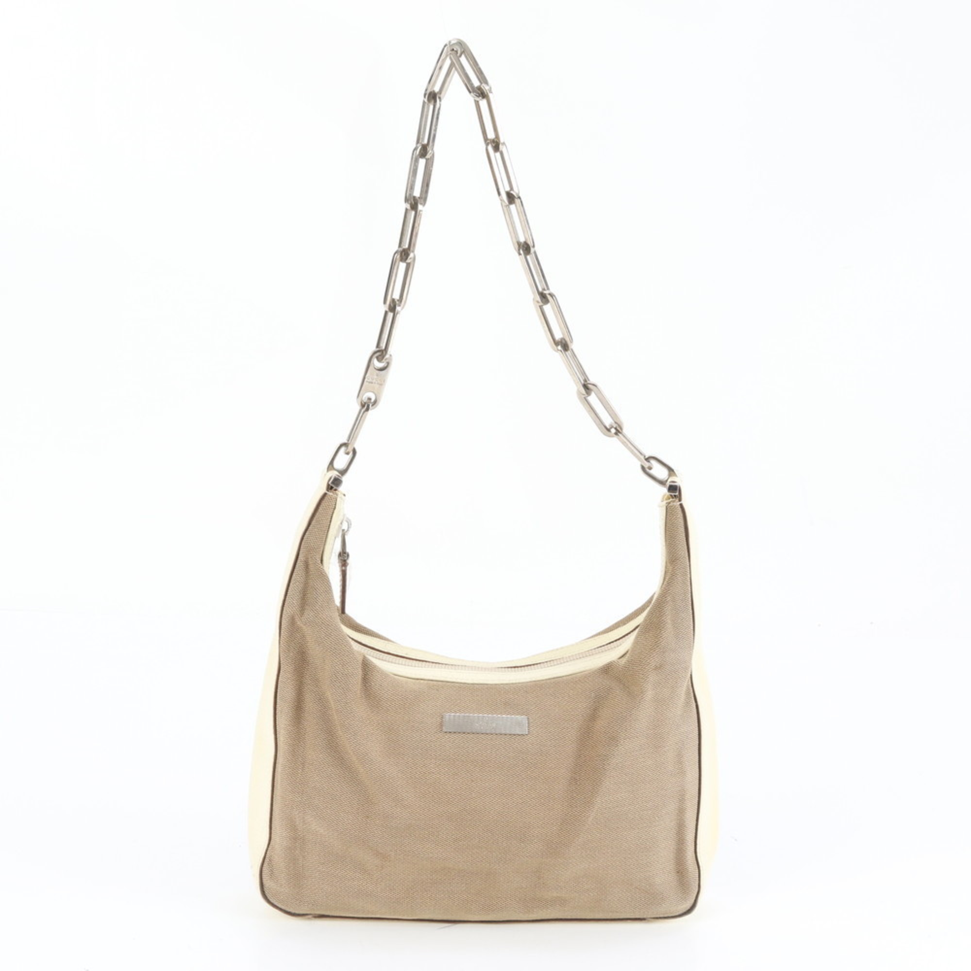 Gucci 001 3873 Leather Silver Chain Shoulder Bag One-Shoulder Tote Handbag Women’s