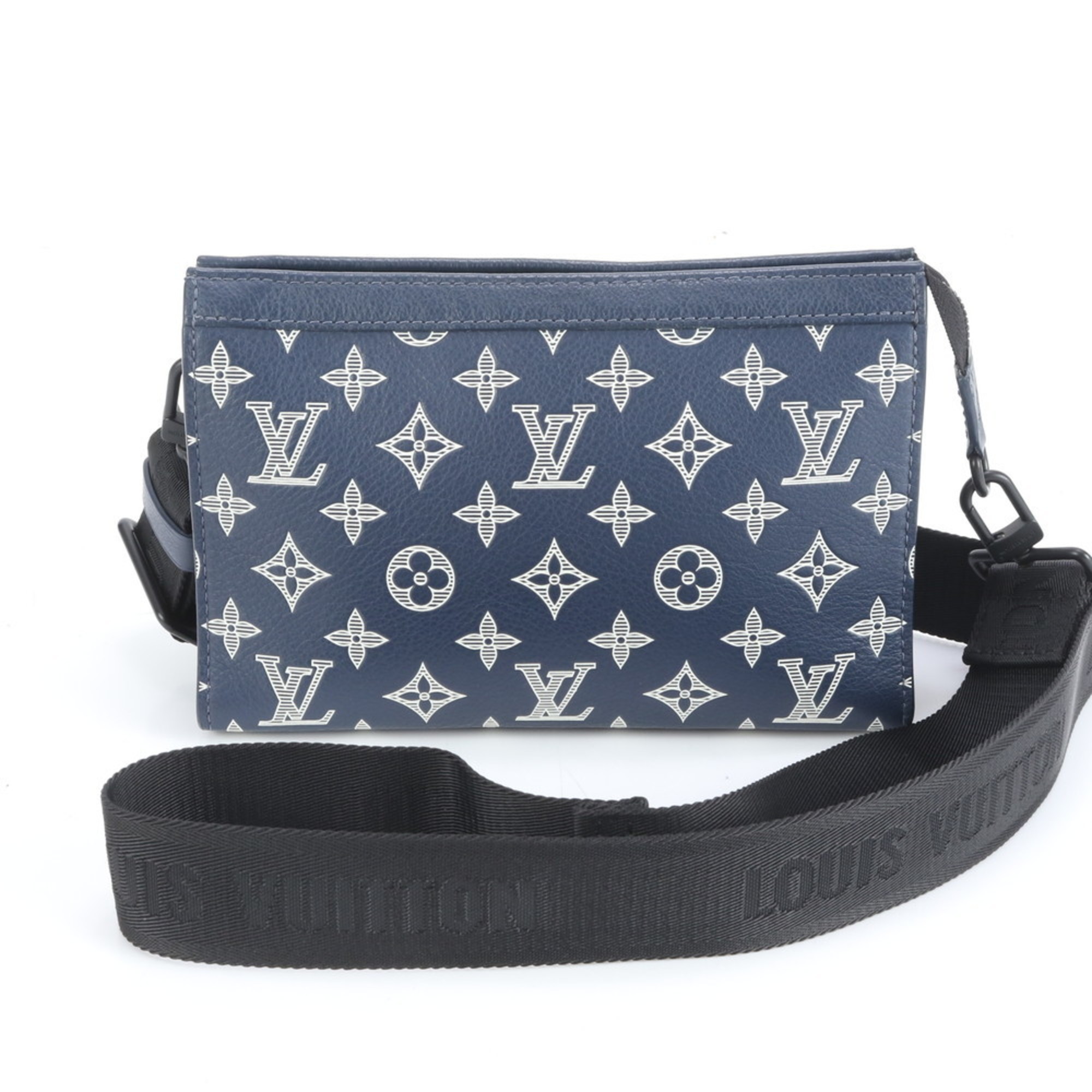 Louis Vuitton Monogram Shadow Gaston Wearable Wallet M83384 Leather Shoulder Bag for Men