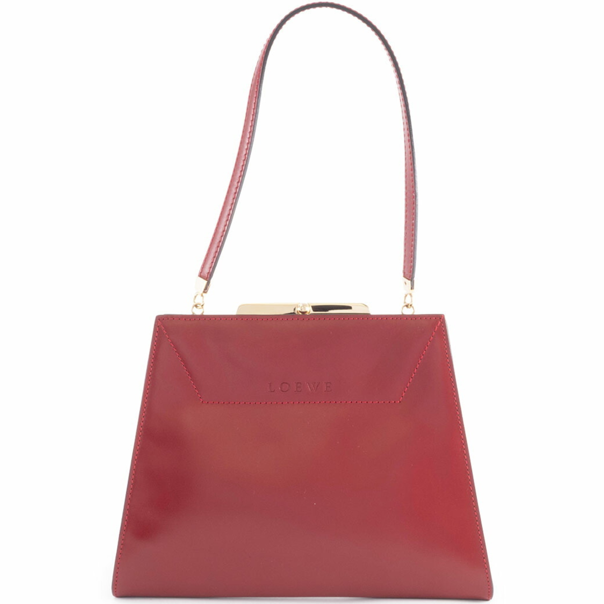LOEWE Women’s Red Leather Trapezoid Mini Handbag